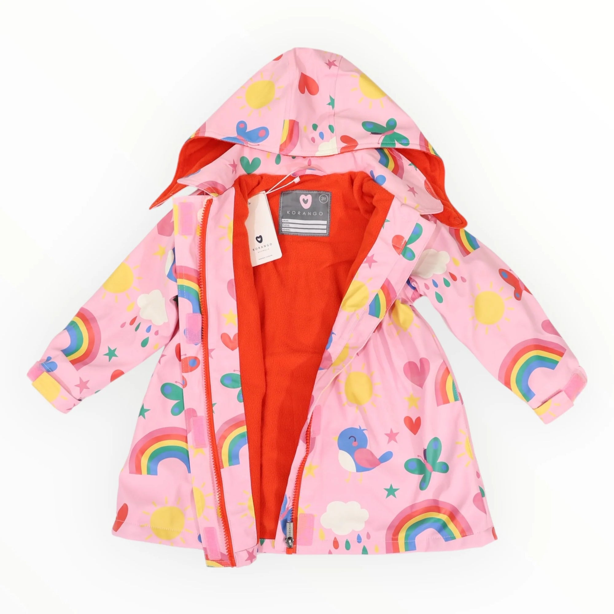 Korango Spring Rainbow Raincoat - Pink