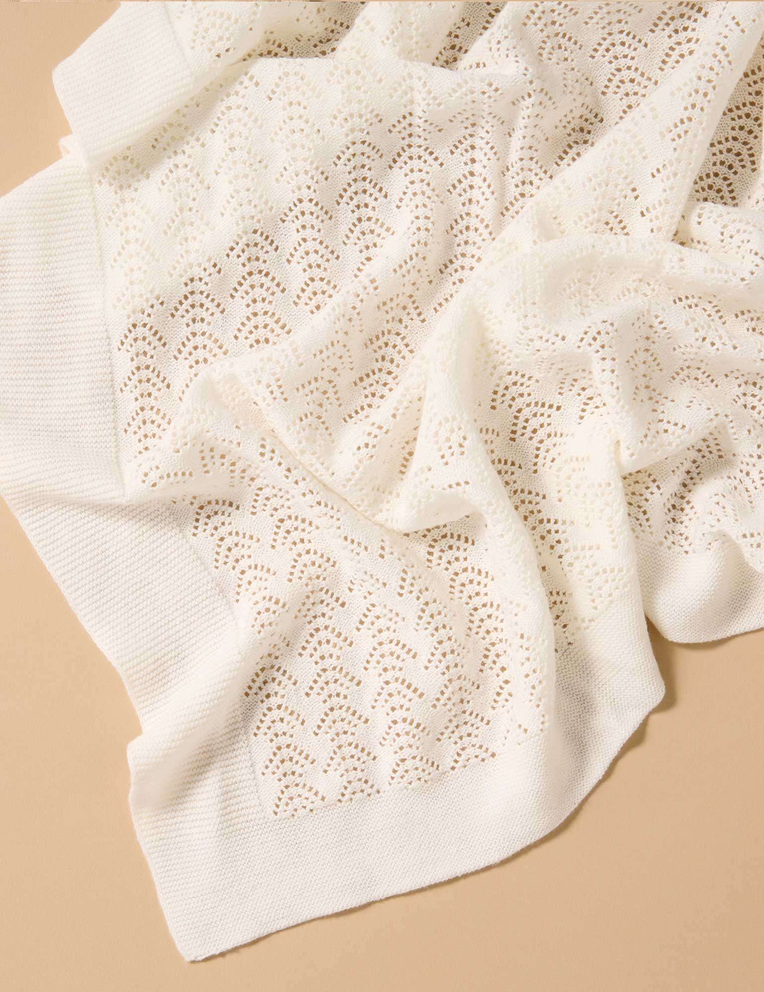 Purebaby Heirloom Eyelet Blanket
