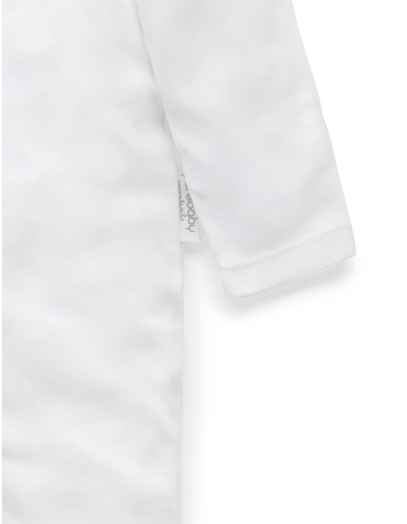 Purebaby Zip Growsuit - White