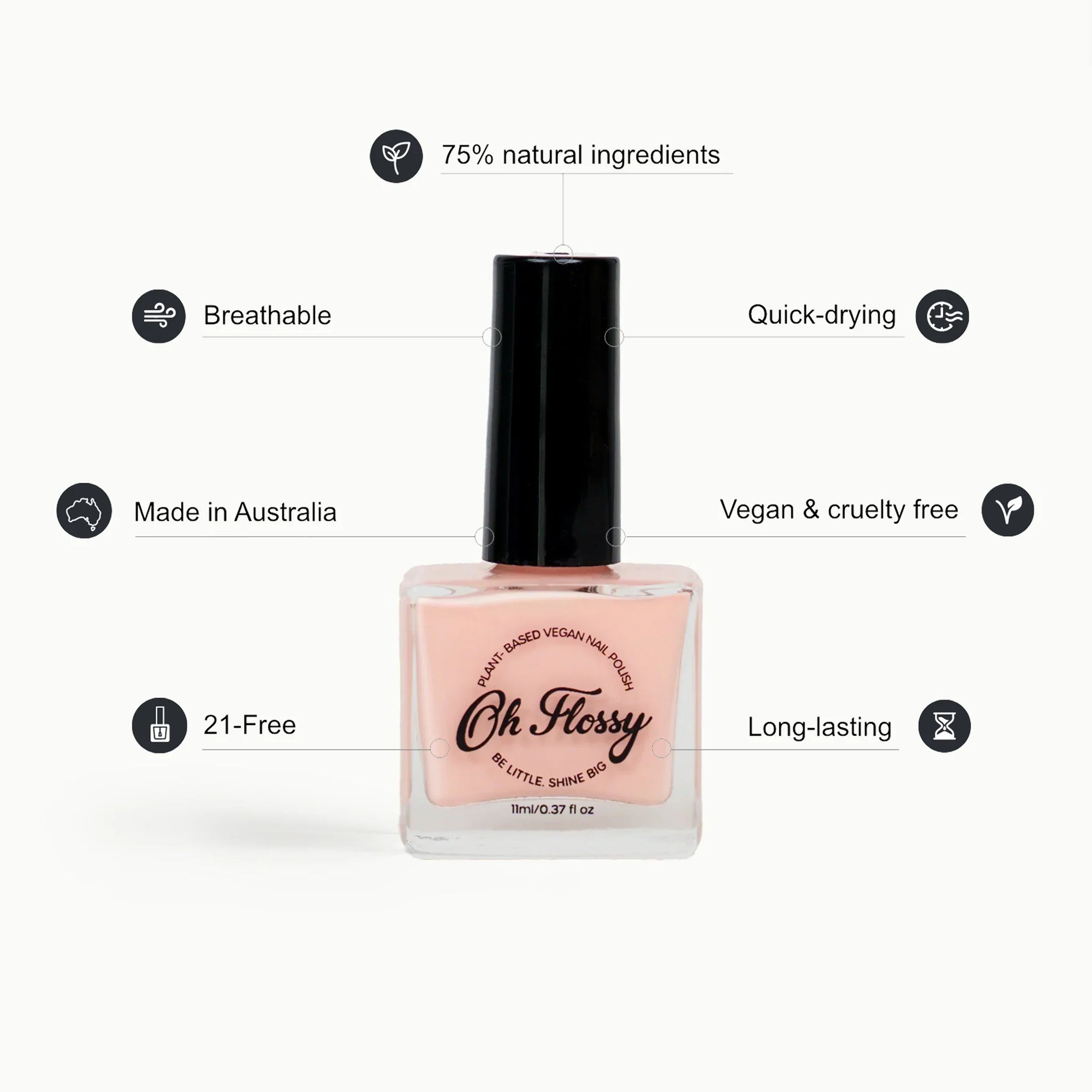 Oh Flossy Nail Polish Cream Pink
