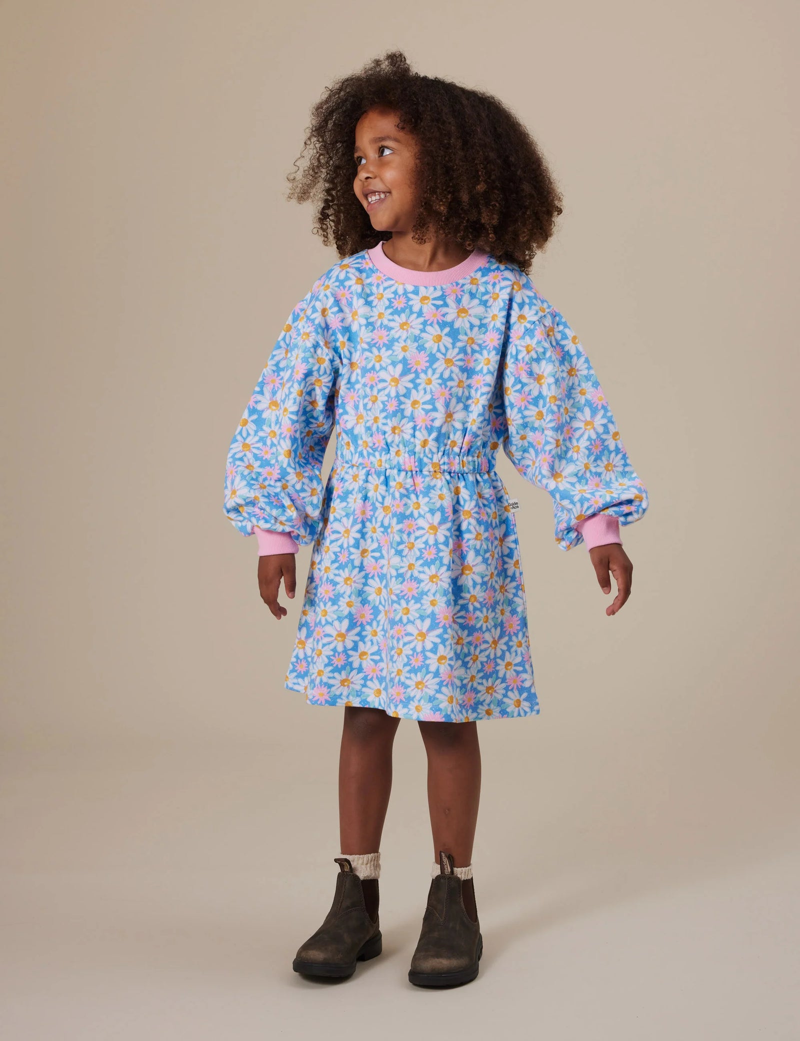 Goldie and Ace Seaside Daisy Leah Long Sleeve Dress