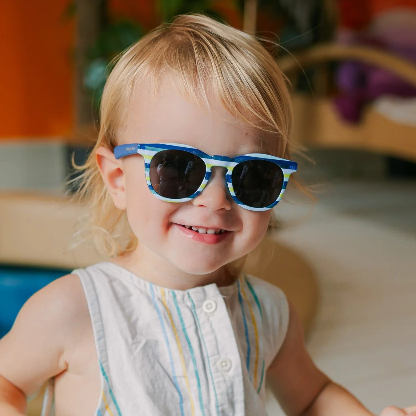 Frankie Ray Sunglasses - Tyler Blue Stripe