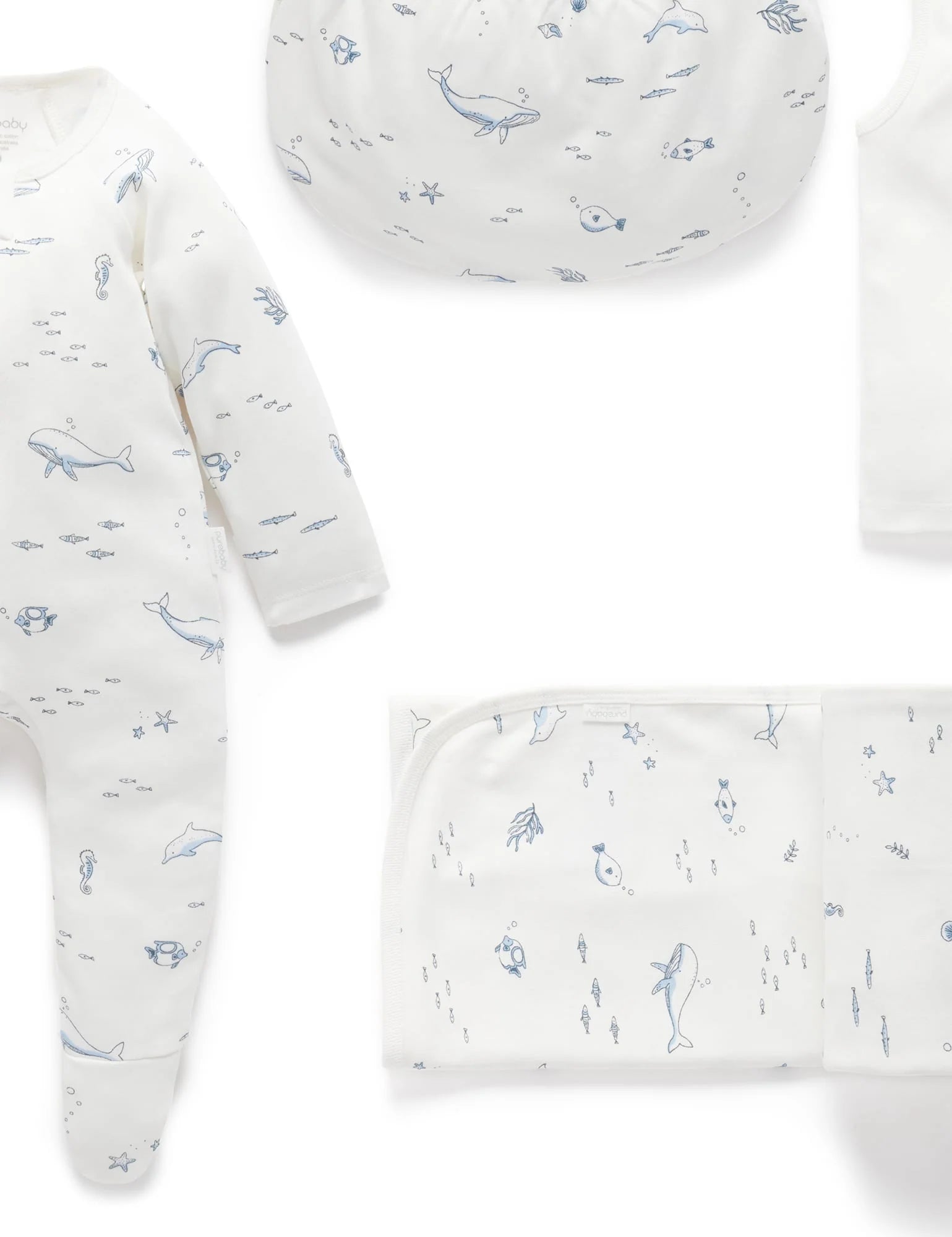 Purebaby Newborn Hospital Pack - Vanilla Nautical