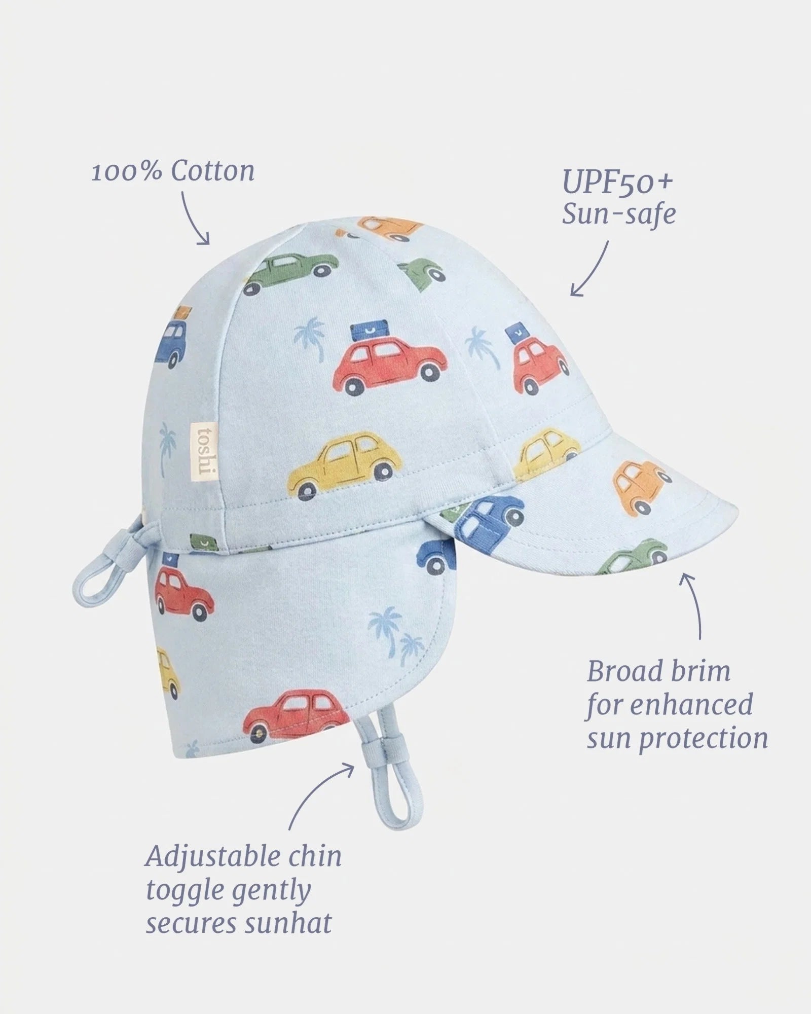 Flap Cap Arcadia Big Mini (Light Blue) | UPF 50+