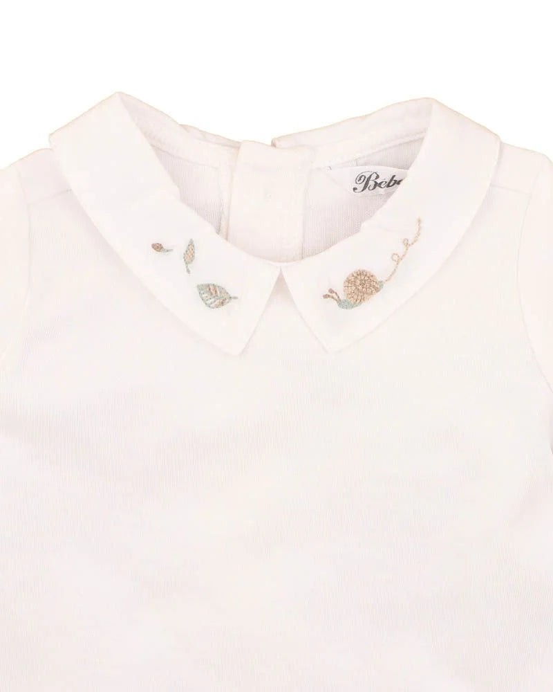 Cloud Evan Embroidered Collared Bodysuit