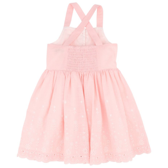 Chelsea Broderie hem dress - 4-7Y