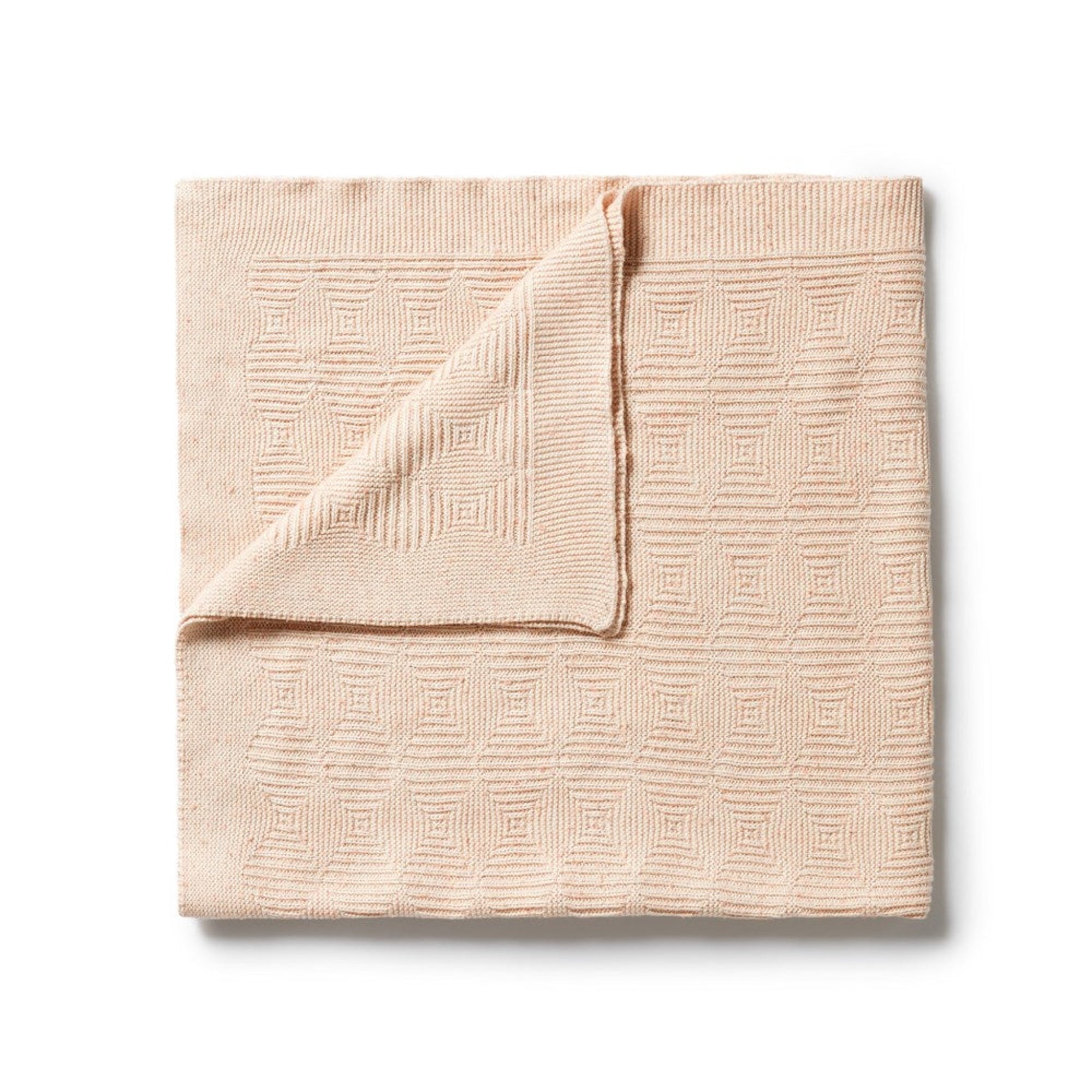 Wilson and Frenchy Knitted Jacquard Blanket Cantaloupe Fleck