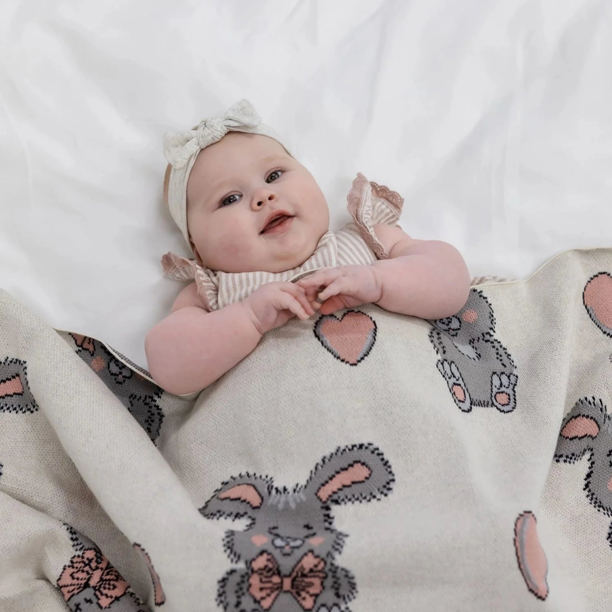 Di Lusso -Snowball Bunny Baby Blanket