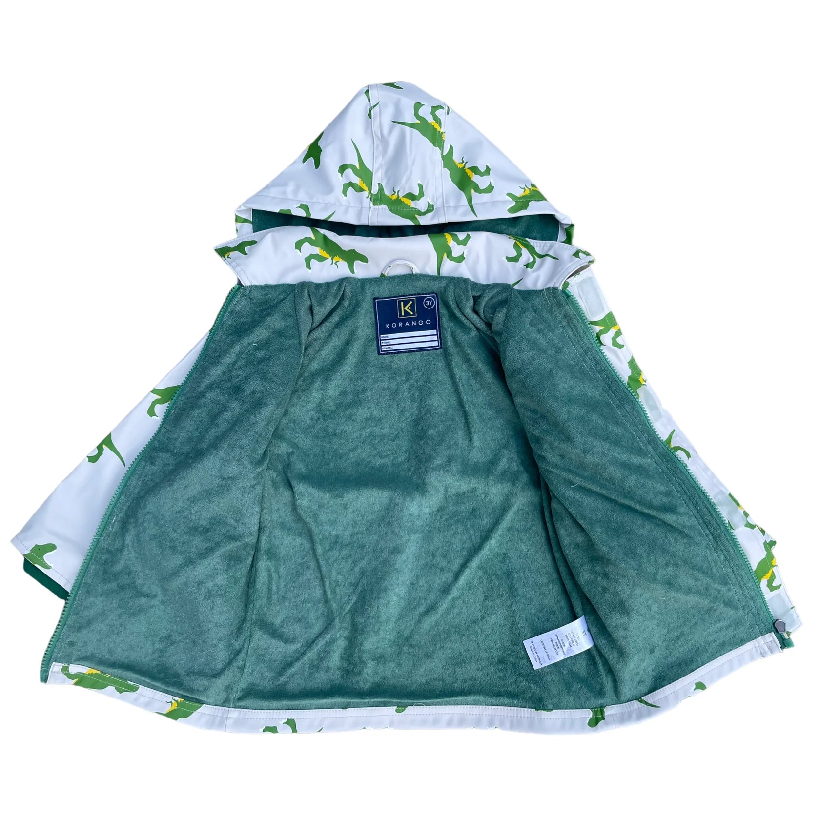 Korango T-Rex Terry Towelling Lined Raincoat - Microchip Grey