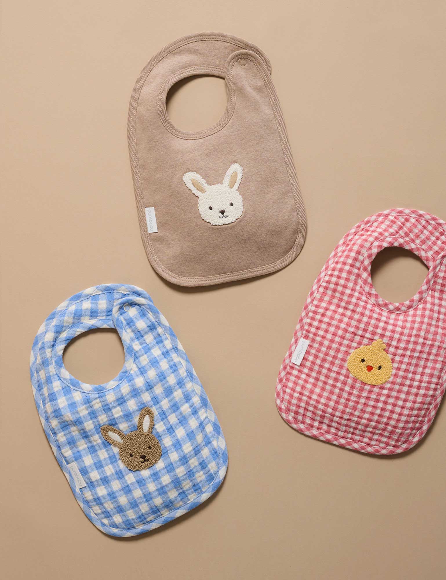 Purebaby Bunny Bib - Mushroom