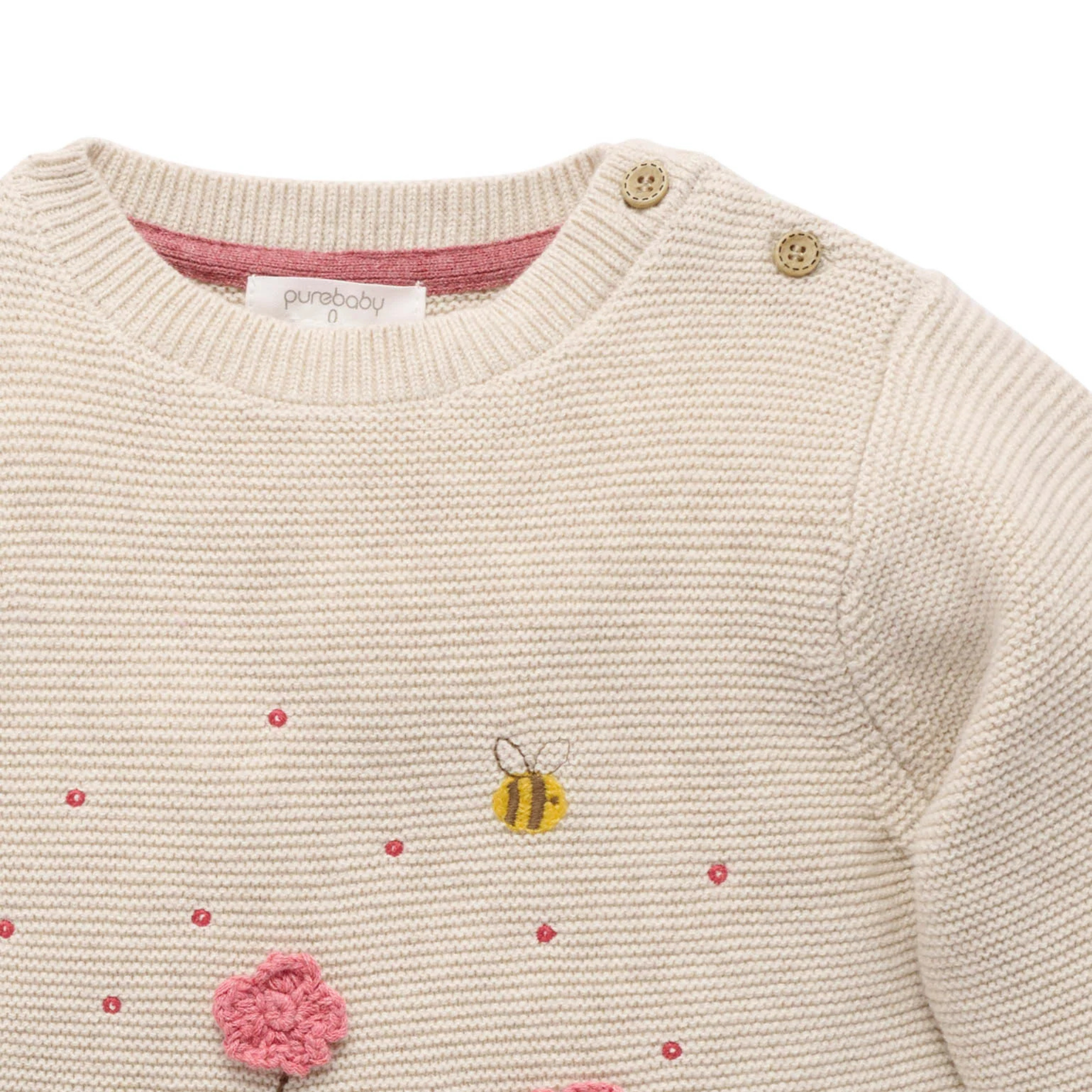 Purebaby Woodland Jumper - Wheat Melange