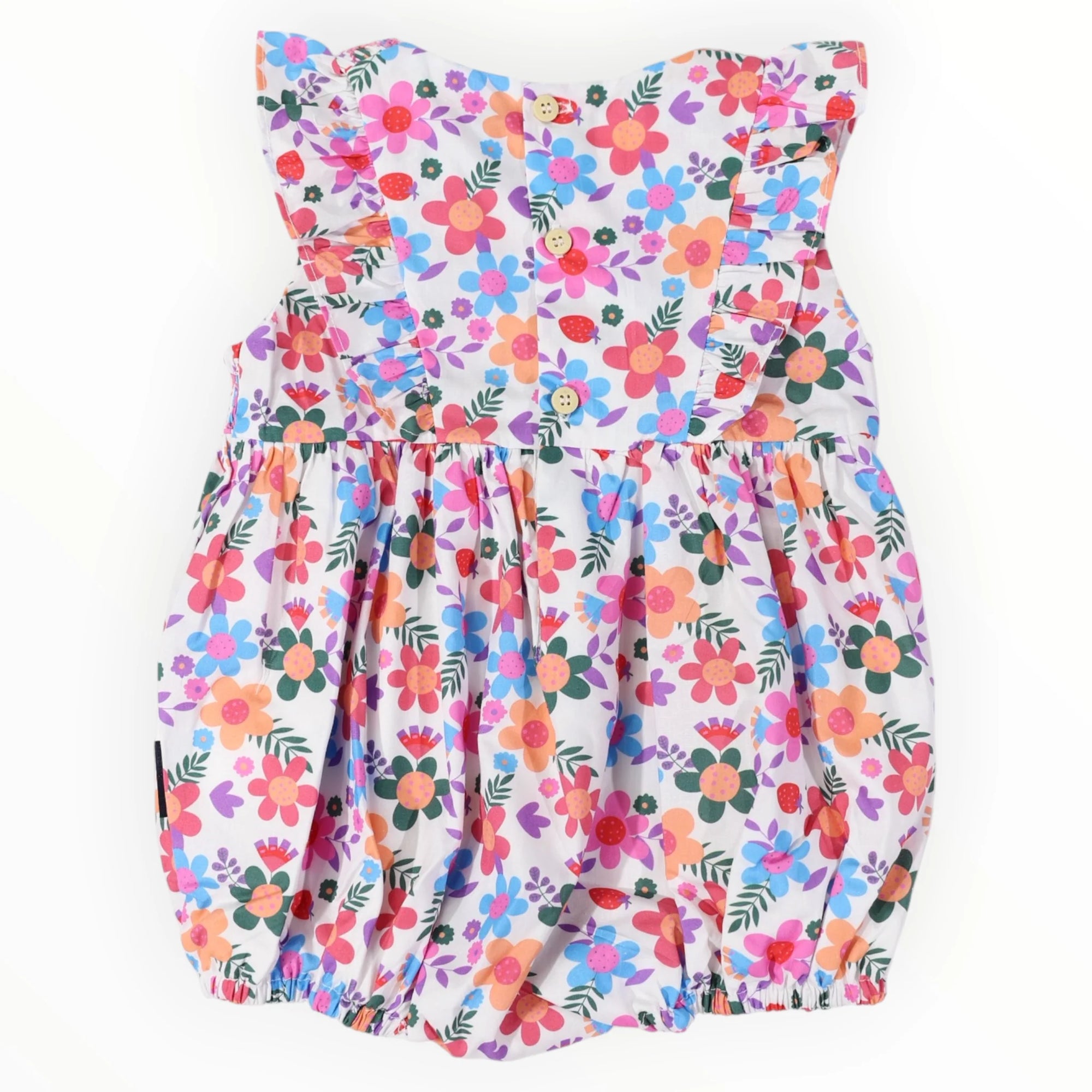 Smocked Bold Floral Sunsuit