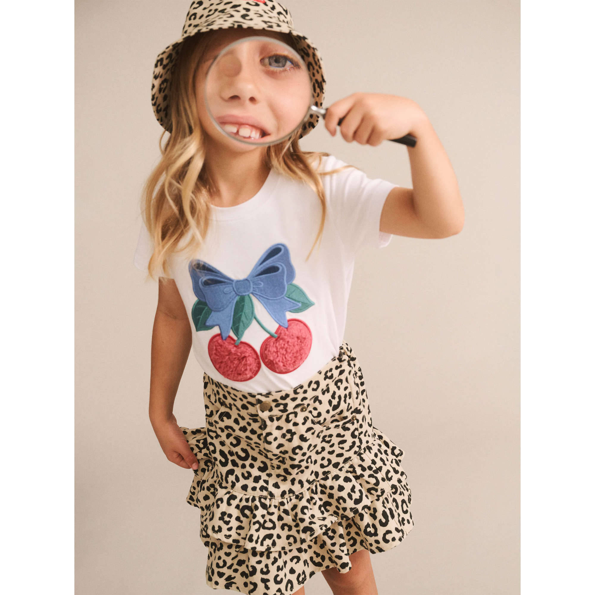 Huxbaby Cherry Bow Tee - White