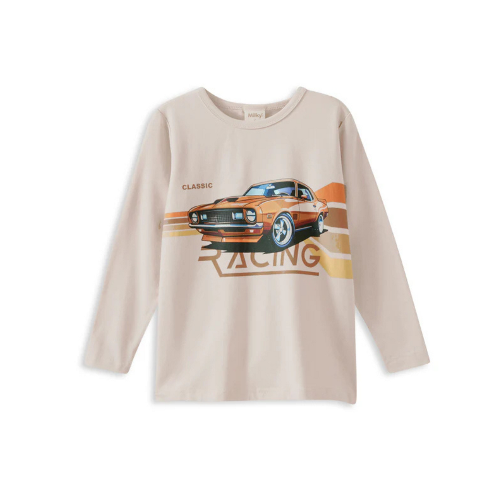 Milky Retro Racer Tee - Off White