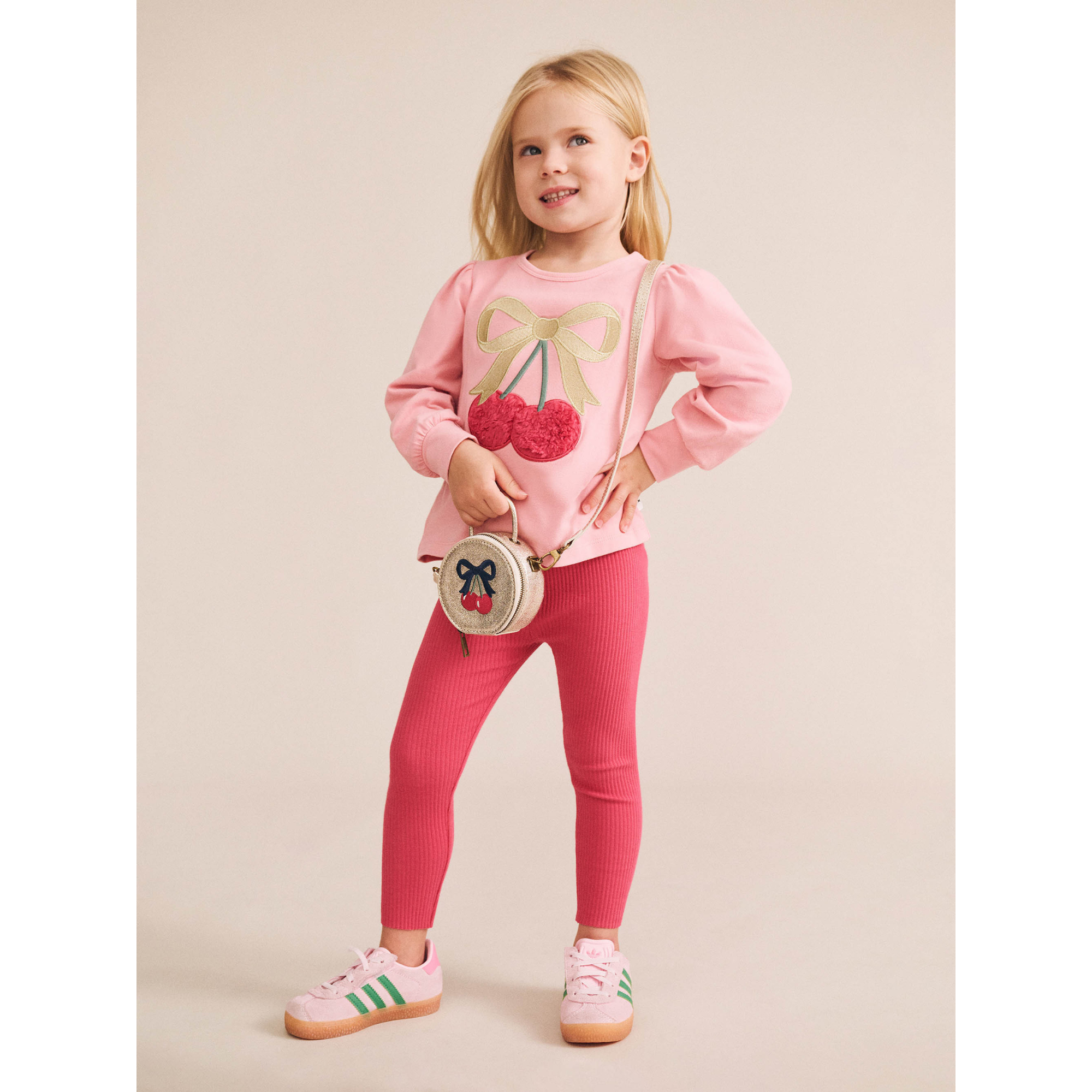 Huxbaby Cherry Rib Legging - Cherry