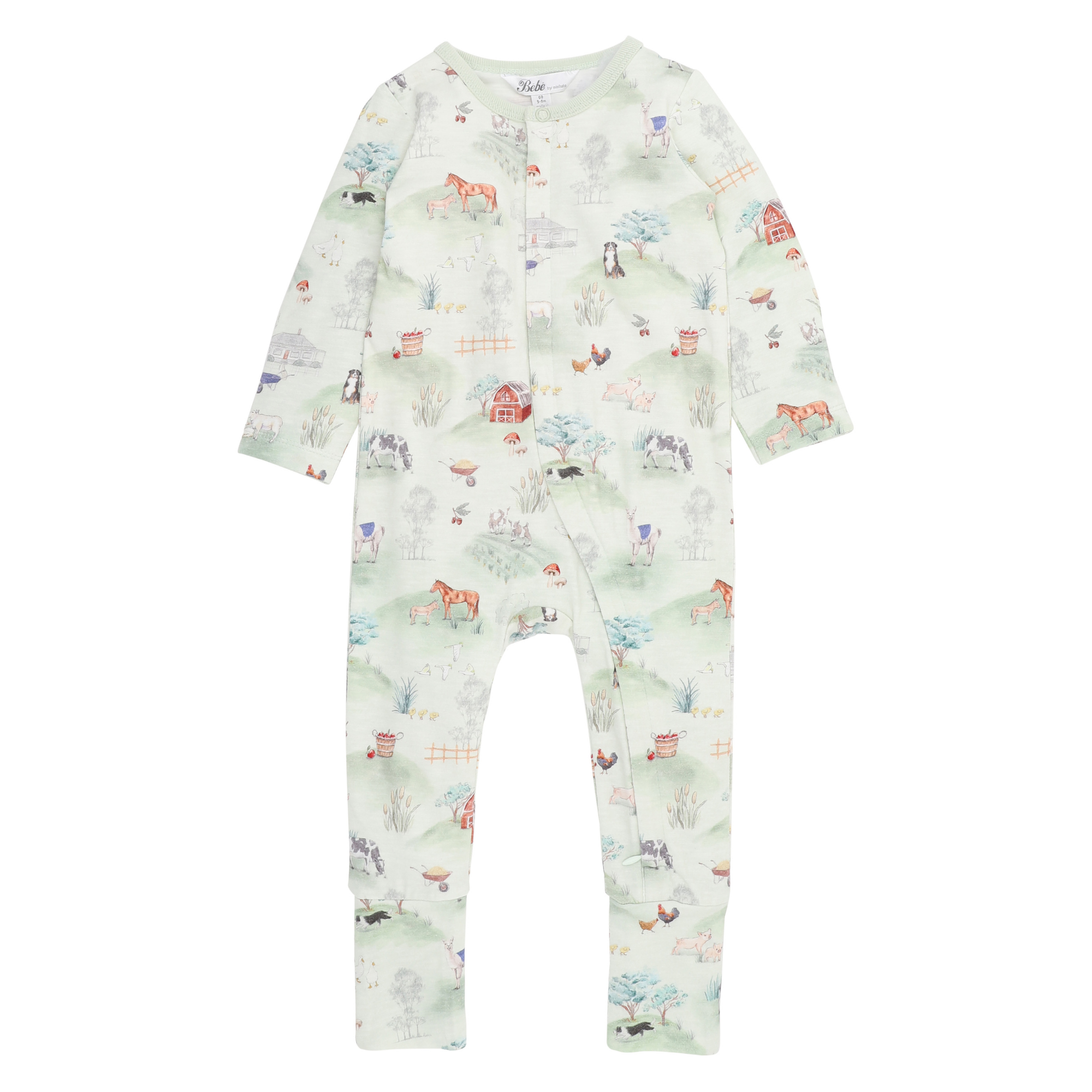 Bebe Hunter Organic Long Sleeve Zipsuit - Hunter Print