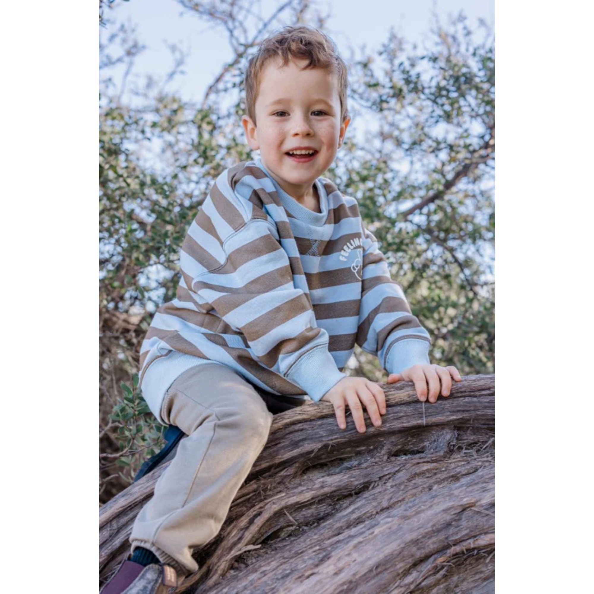 Milky Feeling Fine Sweat - Soft Blue/ Latte