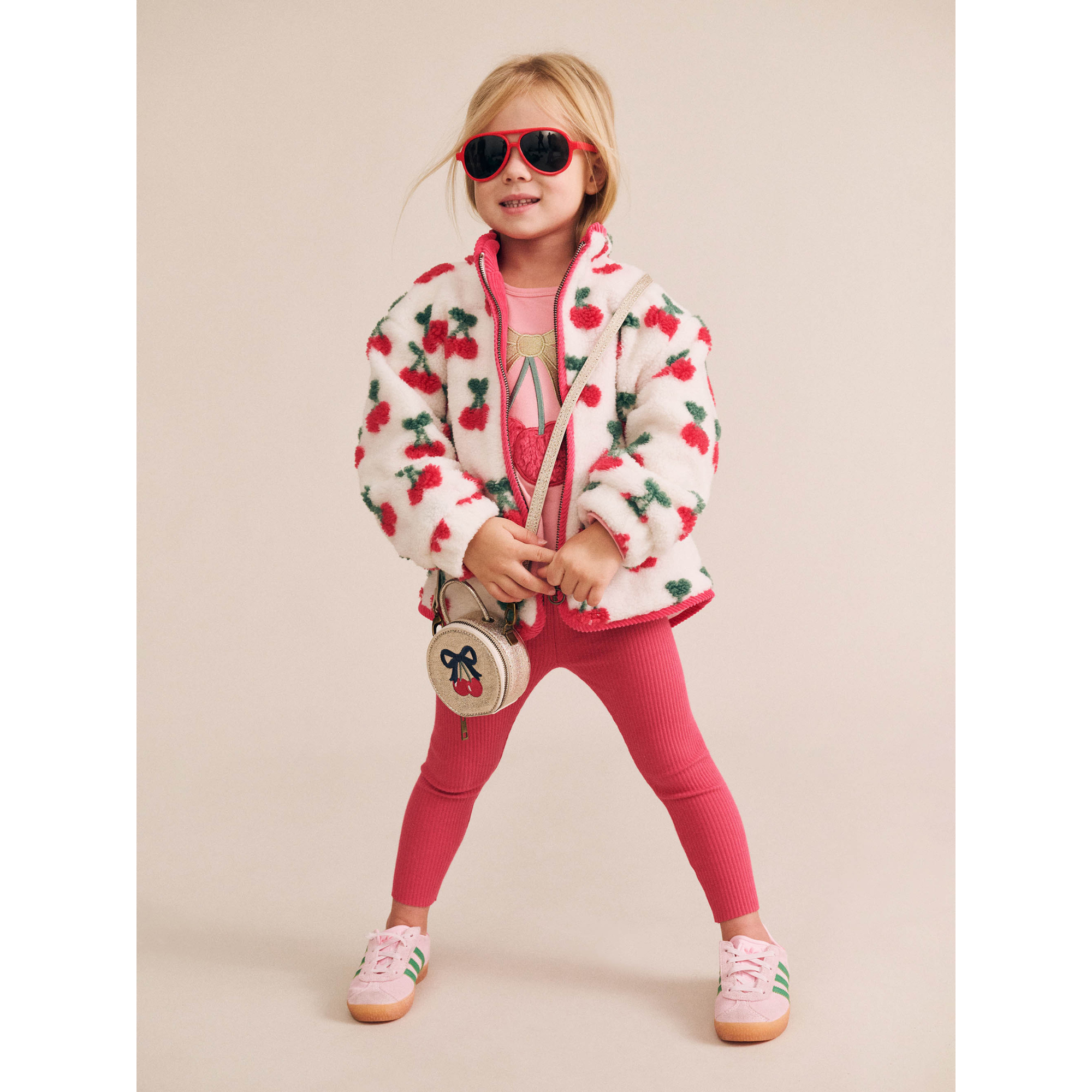 Huxbaby Cherry Rib Legging - Cherry