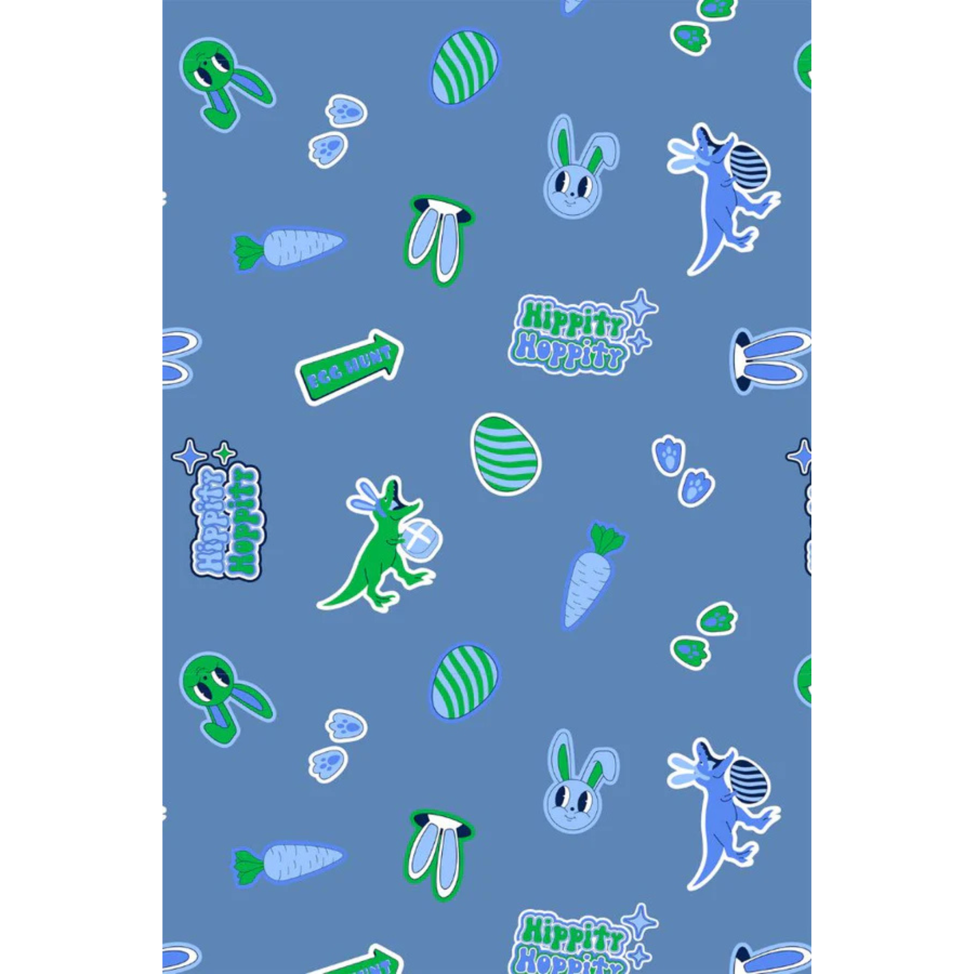 Milky Little Hopper Pj's - Steel Blue