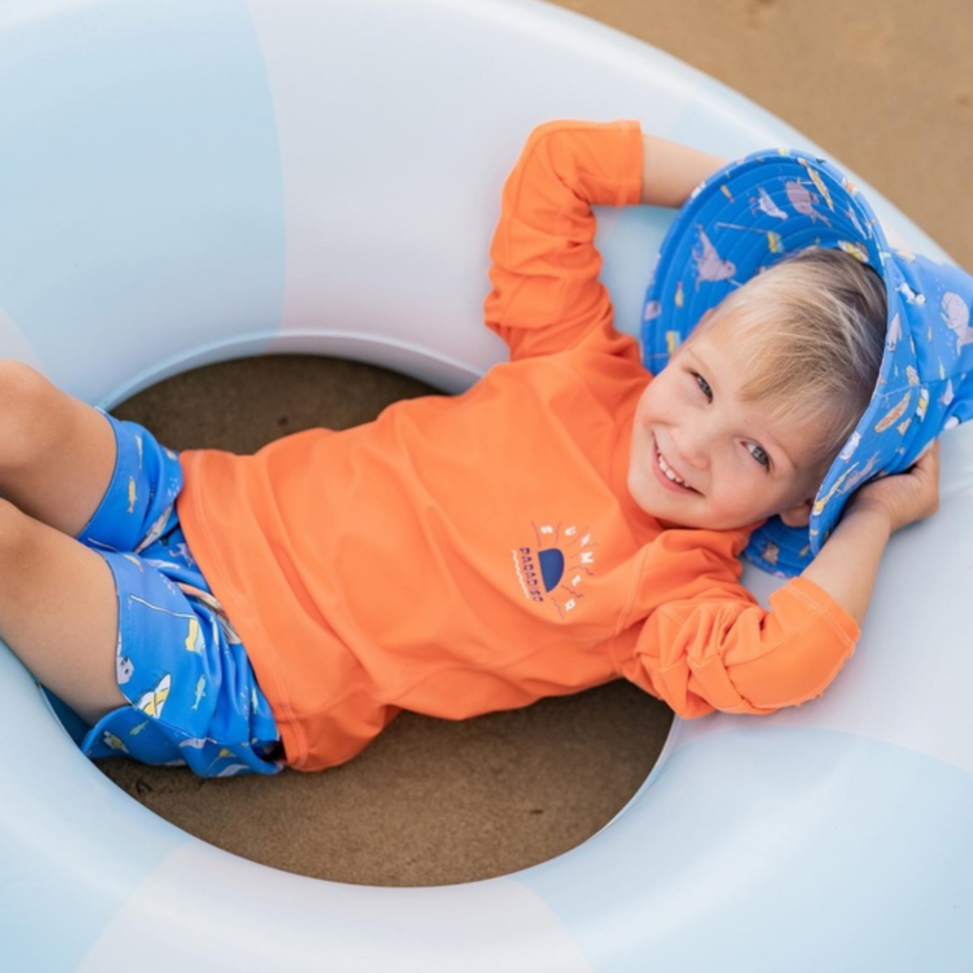 Bebe Conway Swim Hat With Quick Release Neck Tie - Conway Print