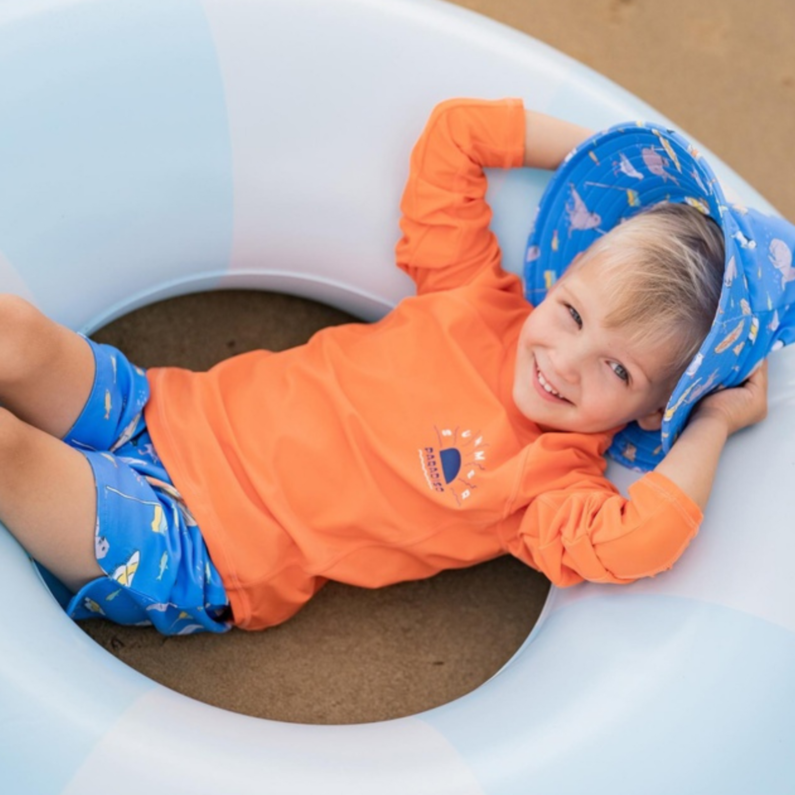 Bebe Conway Boys Burnt Orange LS Rash Top - Burnt Orange