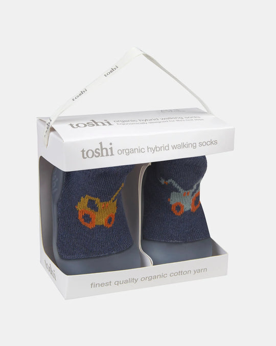 Toshi Organic Hybrid Walking Socks Jacquard Earthmover