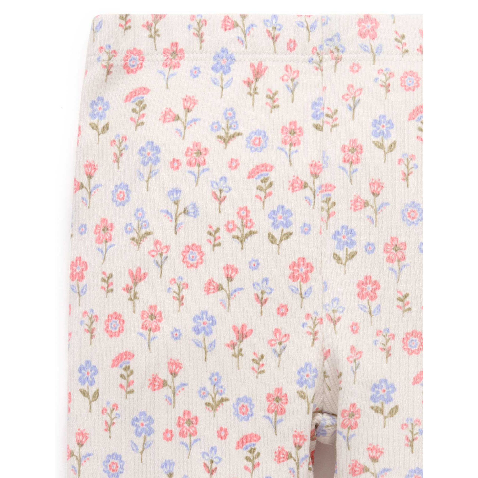Purebaby Rib Leggings - Dahlia Print
