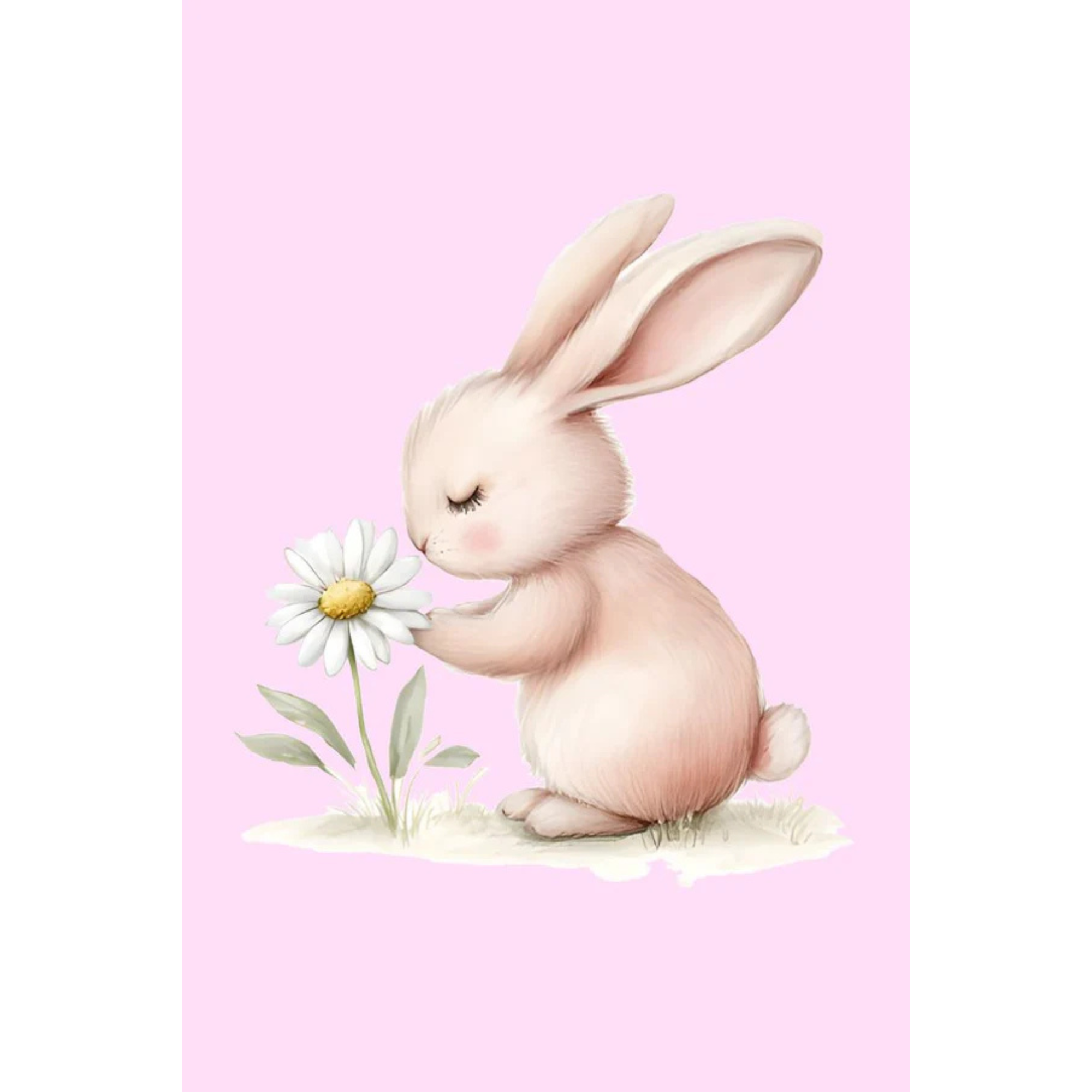 Milky Meadow Bunny Tee - Blush Pink