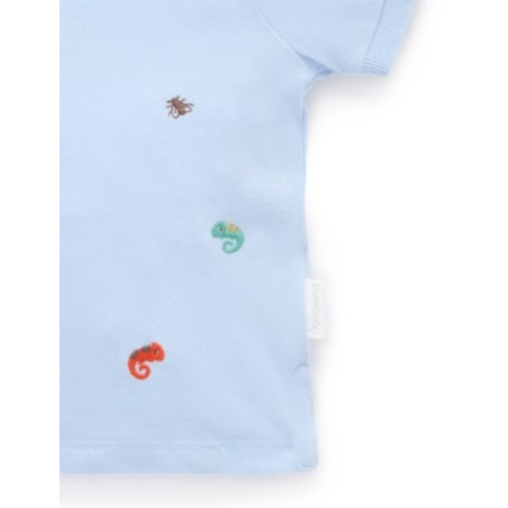 Purebaby Chamelon Polo - Chamelon Broderie