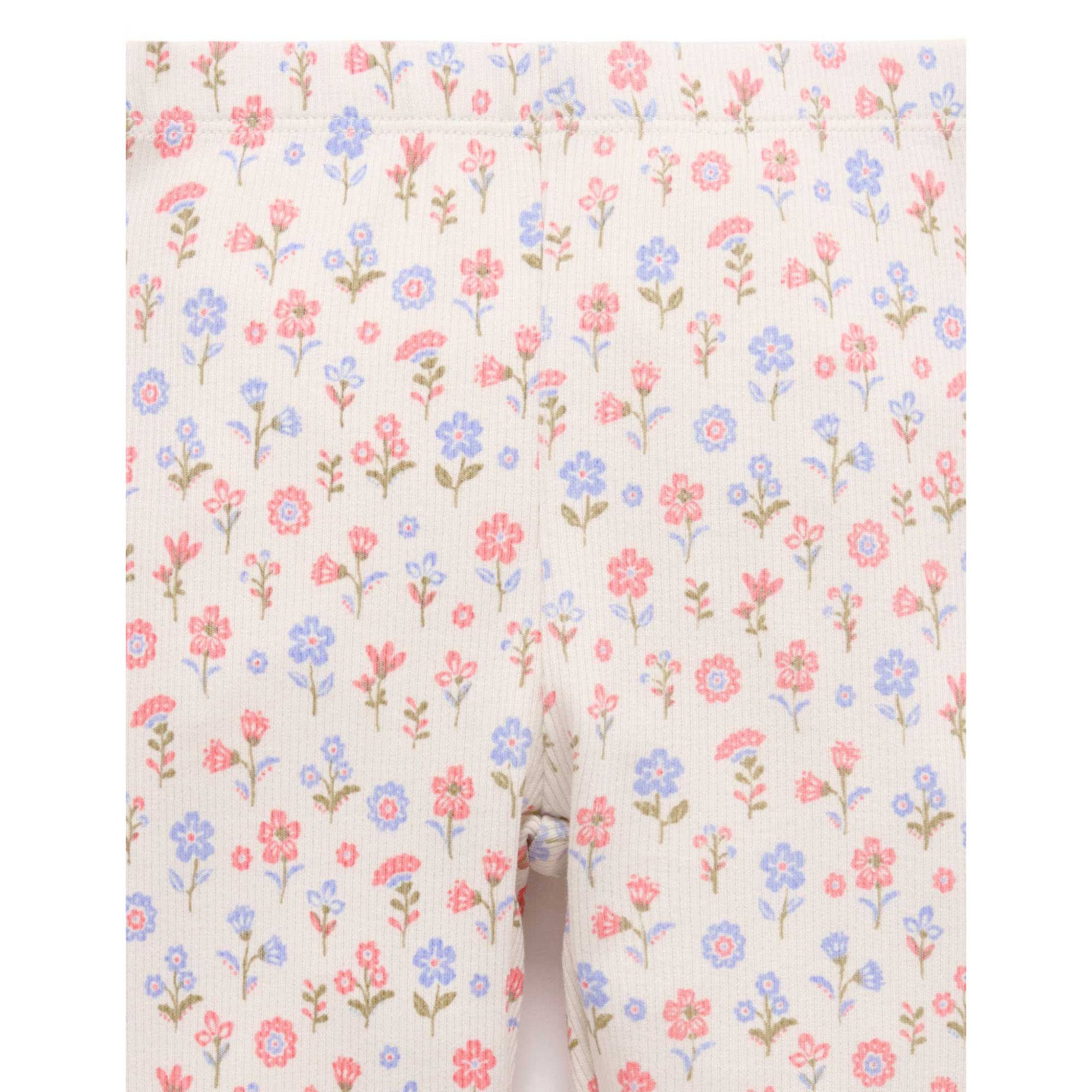 Purebaby Rib Leggings - Dahlia Print