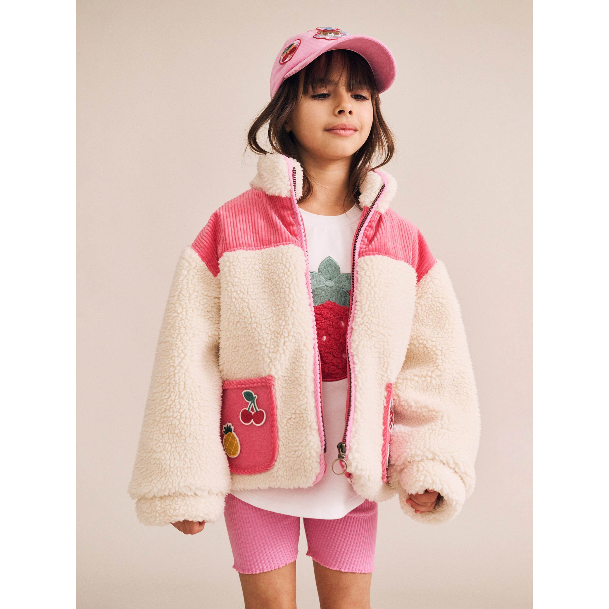 Huxbaby Sherpa Cord Patches Jacket