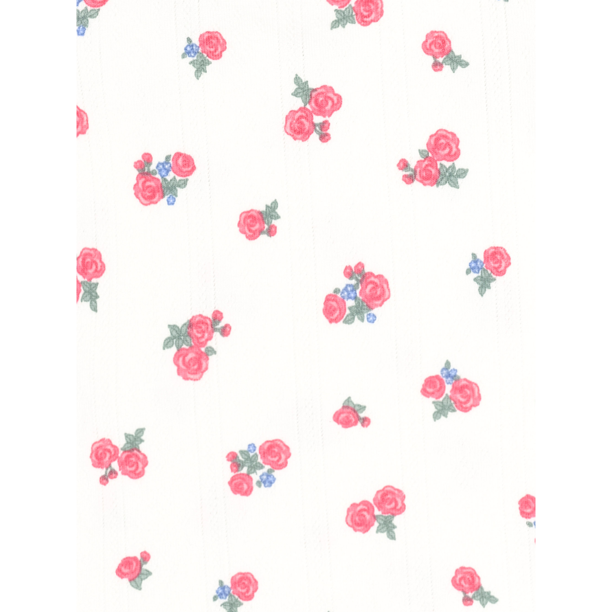 Huxbaby Floral Pointelle Kimono Romper - Almond Milk