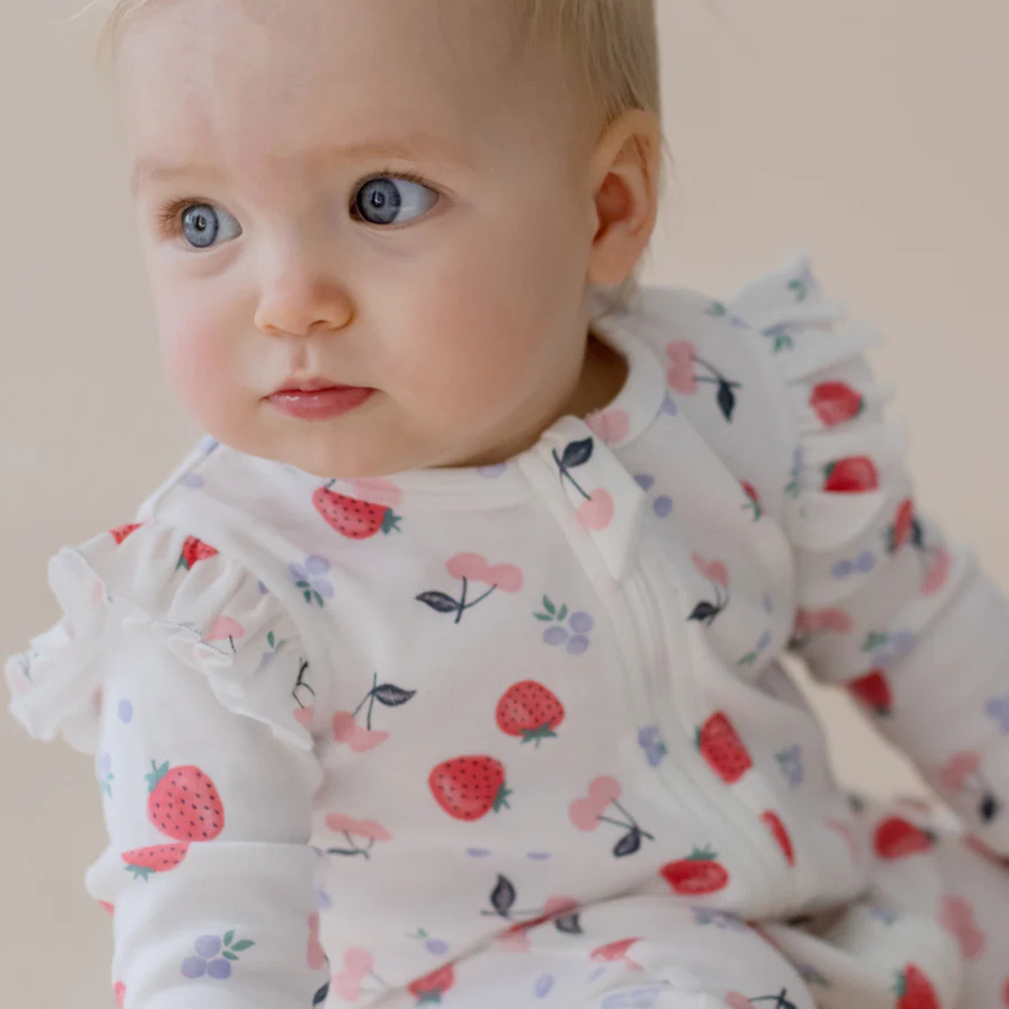 Marquise Field of Berries Frill Zipsuit