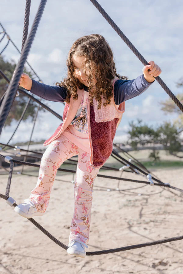 Milky Rowdy Rider Flared Legging - Lotus Pink