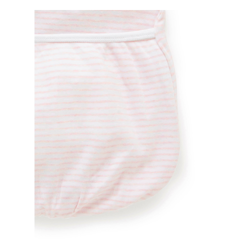 Purebaby Sleepsuit - Pale Pink Stripe