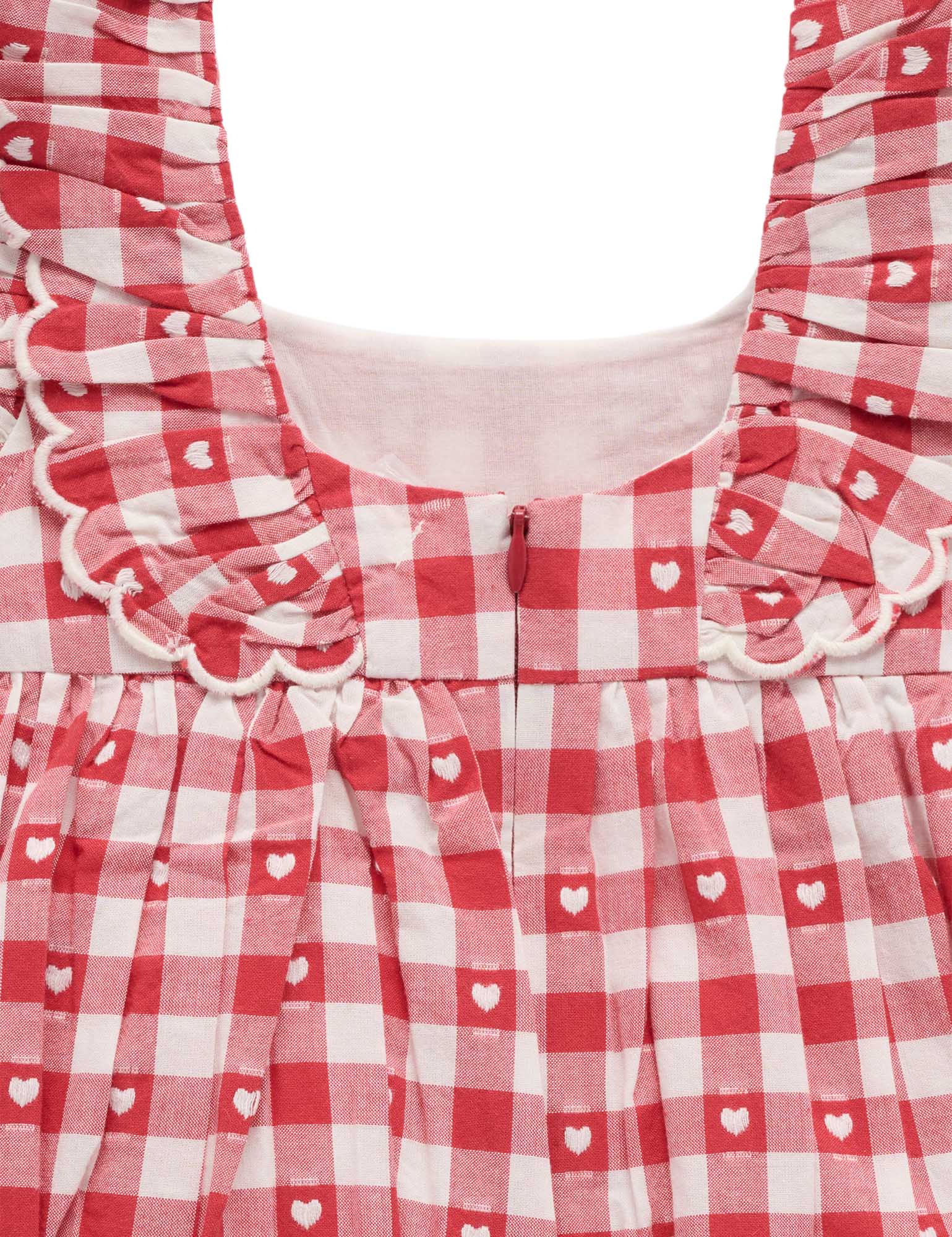 Purebaby Gingham Dress - Heart Gingham