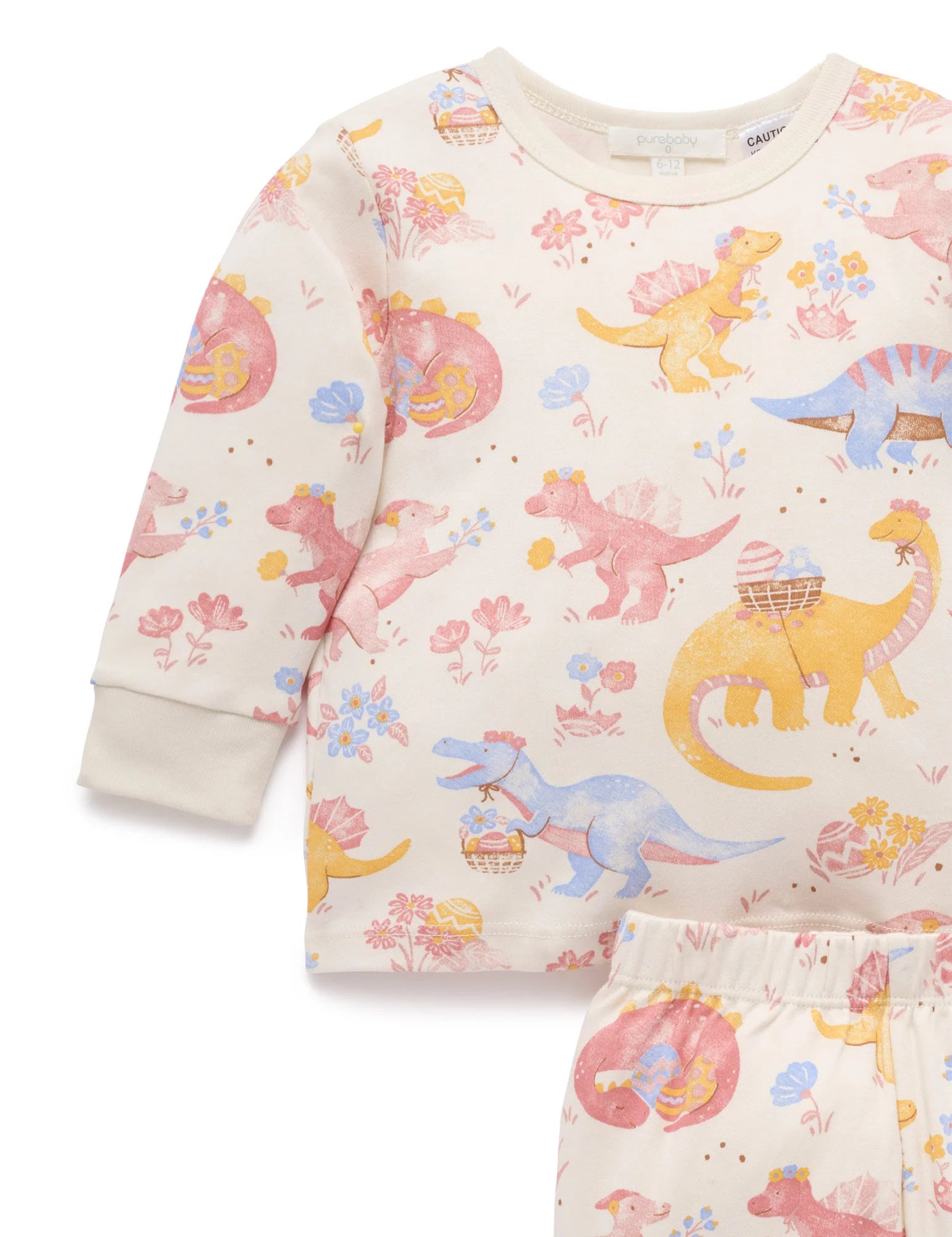 Purebaby Dino Gather Easter PJ Set
