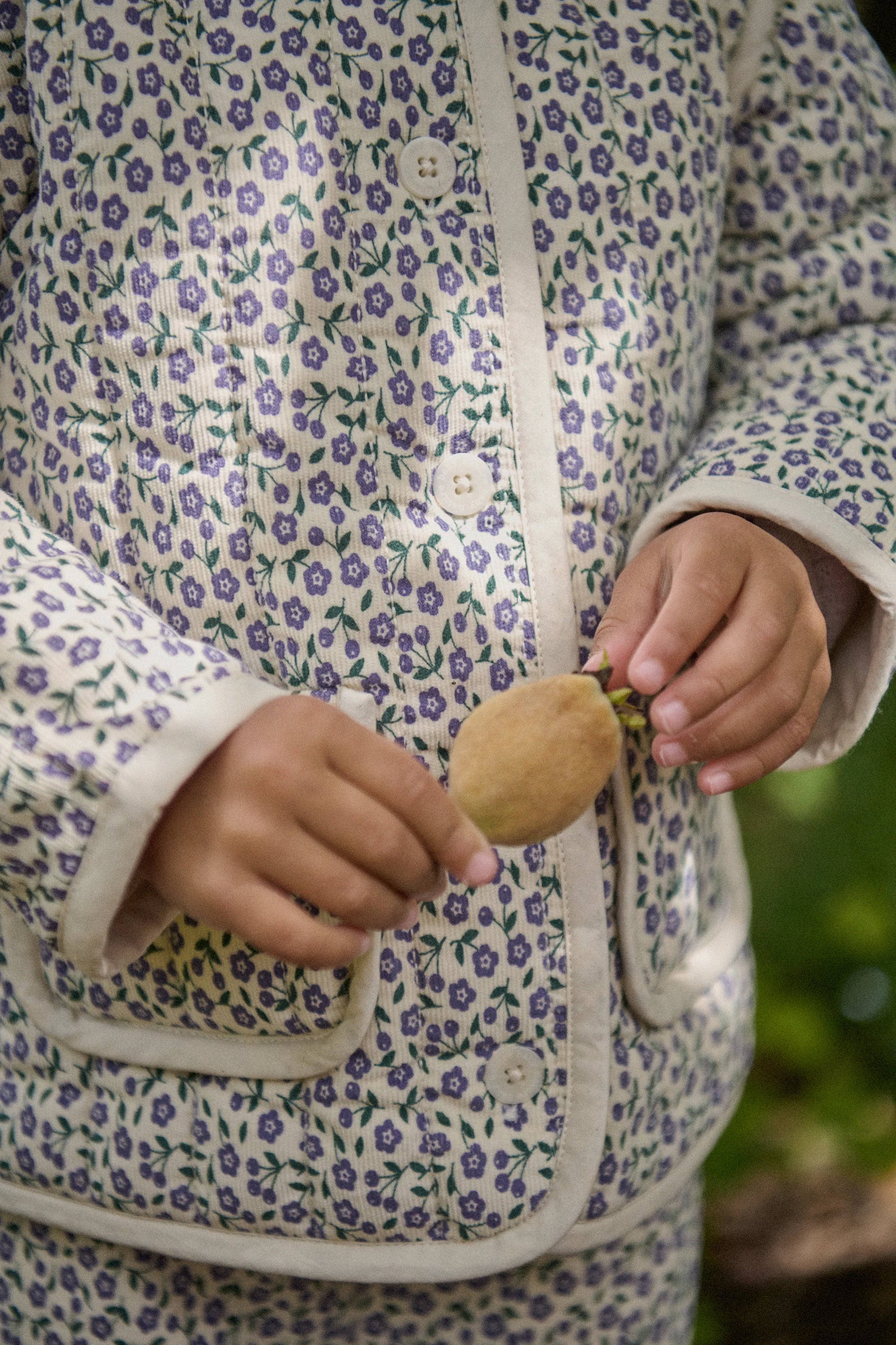 Nature Baby Edith Quilted Jacket - Briarwood Heron Print