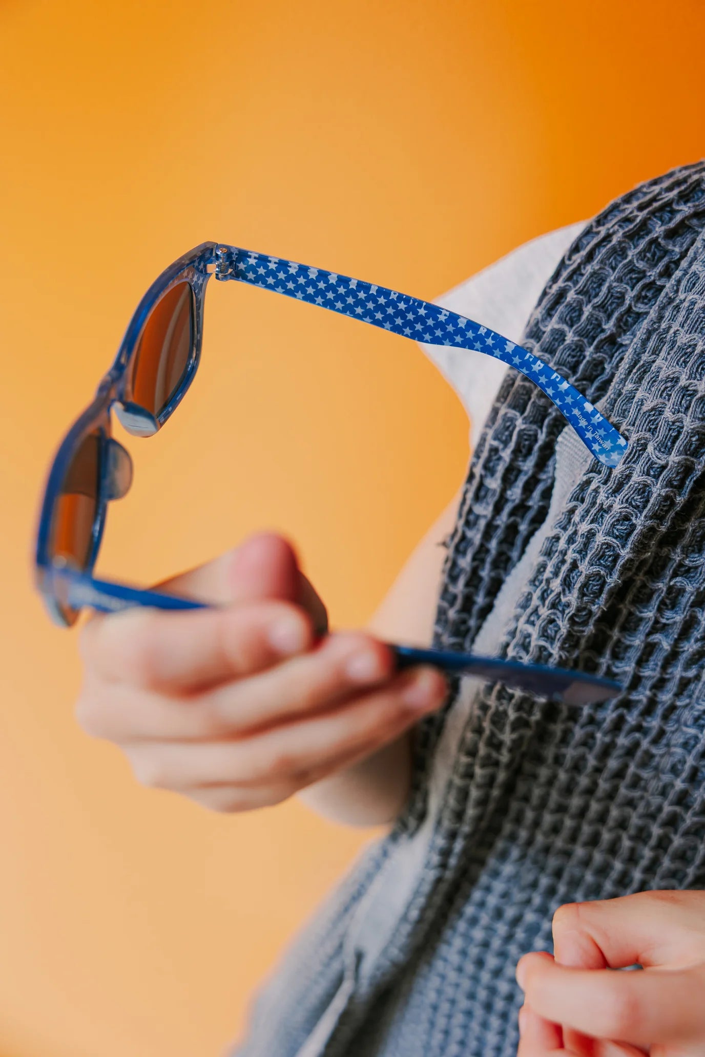 Frankie Ray Sunglasses - Blue with White Star