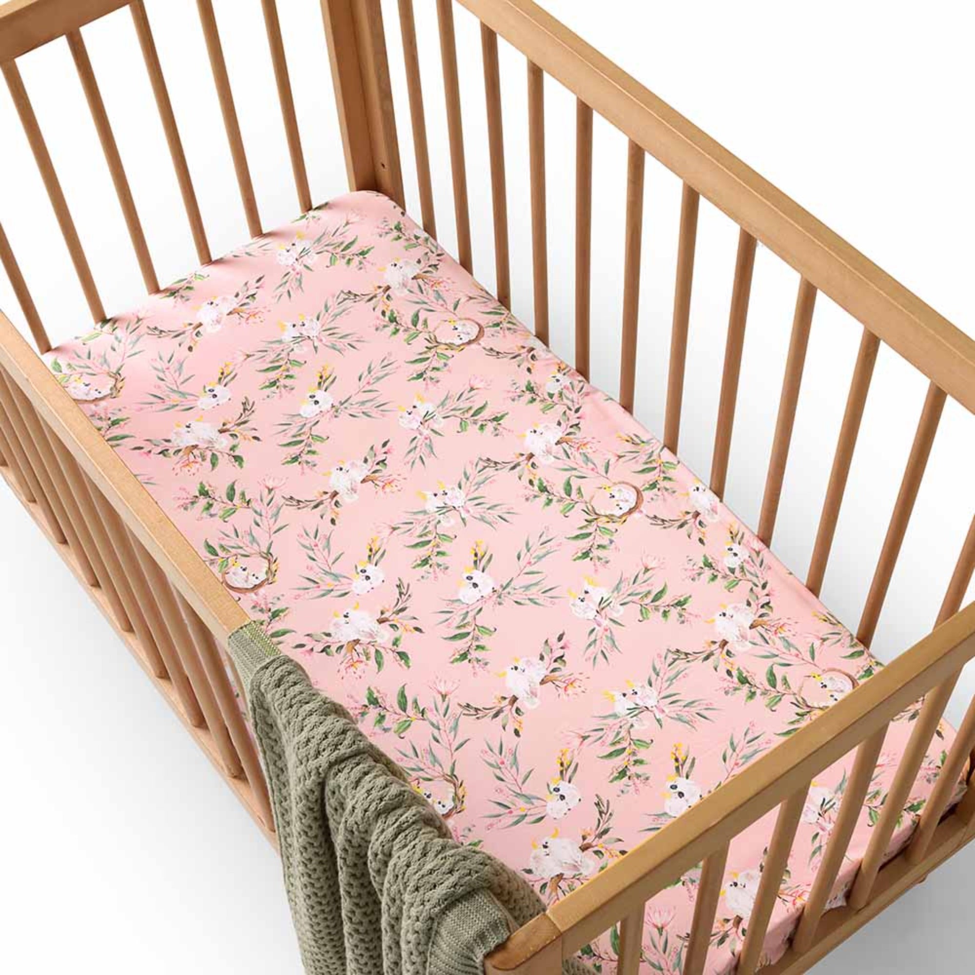 Cockatoo - Snuggle Hunny Fitted Cot Sheet