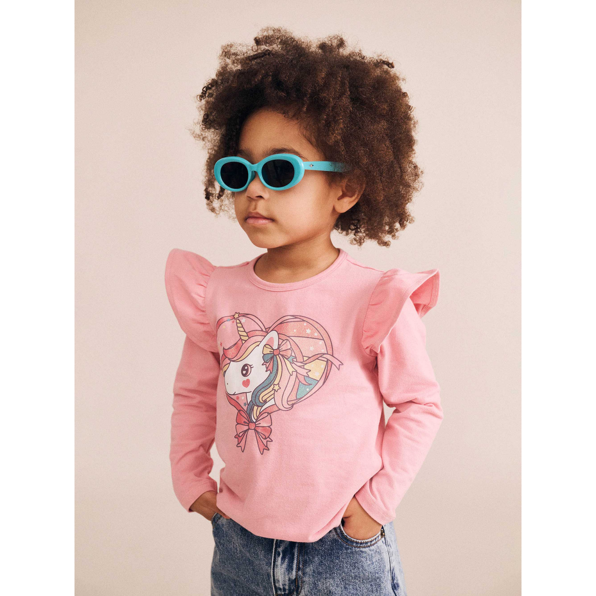 Huxbaby Whimsical Unicorn Frill Top