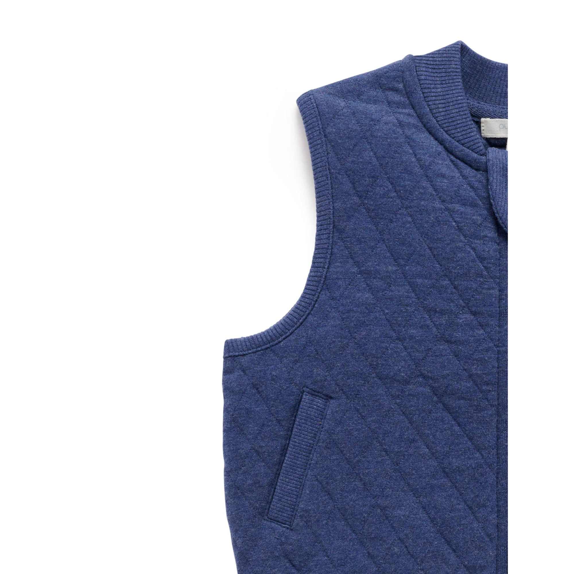 Purebaby Quilted Vest - Midnight Melange