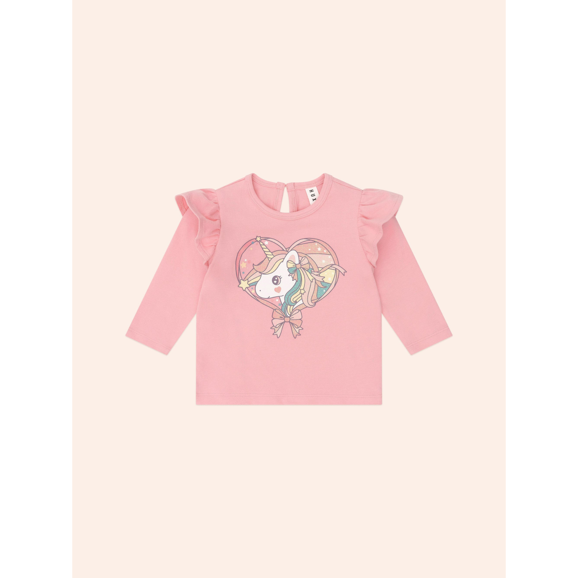 Huxbaby Whimsical Unicorn Frill Top