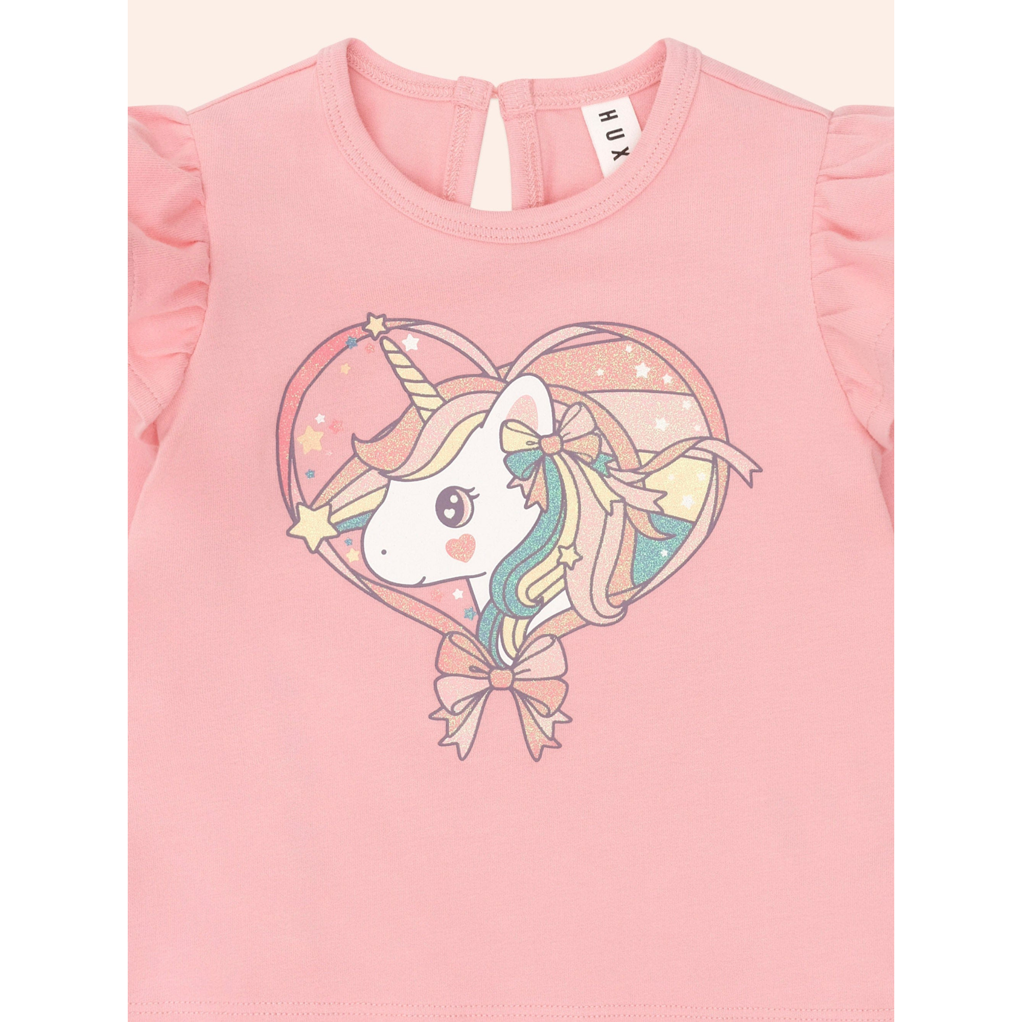Huxbaby Whimsical Unicorn Frill Top