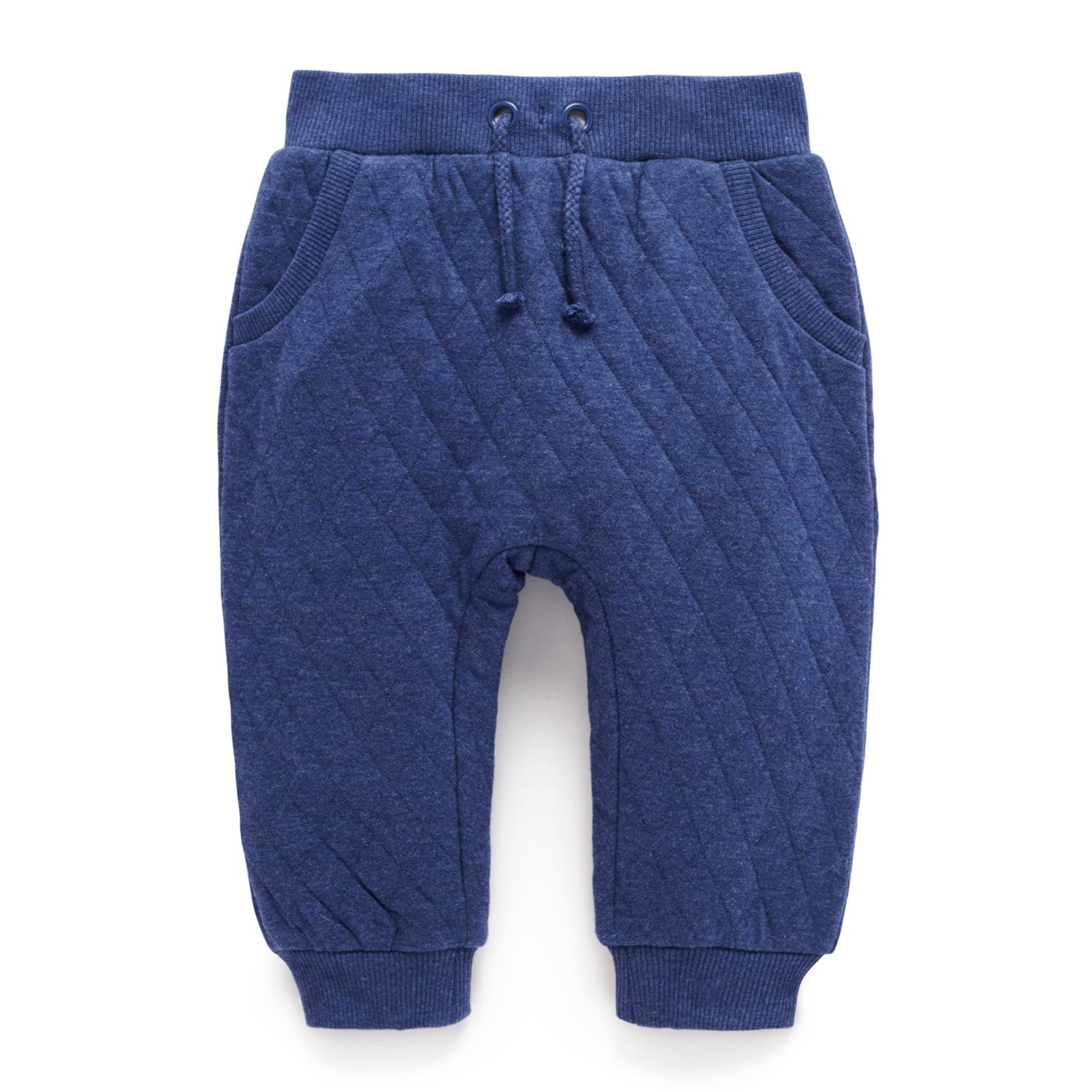 Purebaby Quilted Track Pants - Midnight Melange