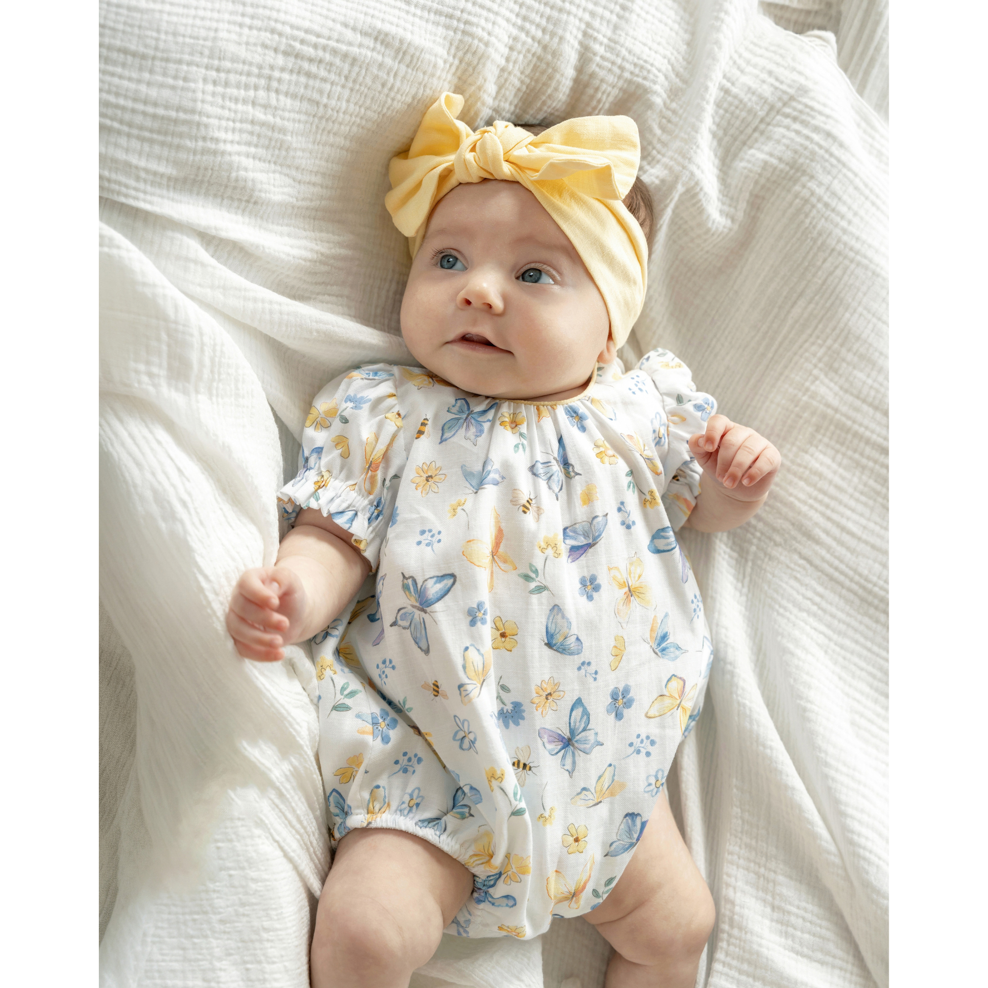 Bébé Libby SS Butterfly Romper - Butterfly Print