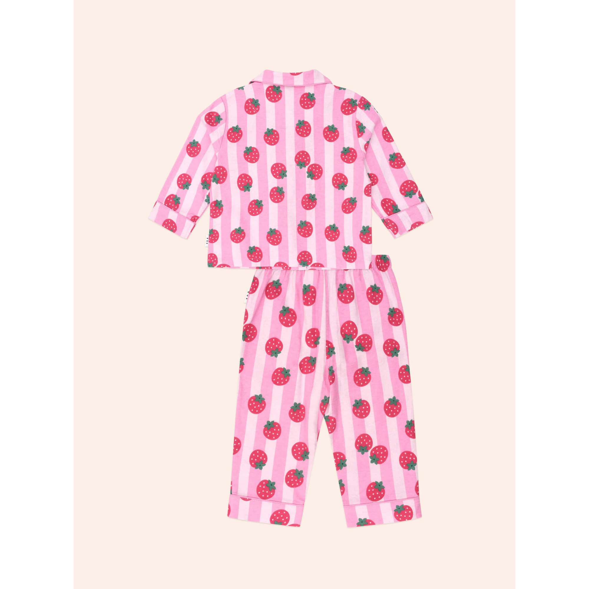 Huxbaby Strawberry Fields Forever Stripe Flannel Pj