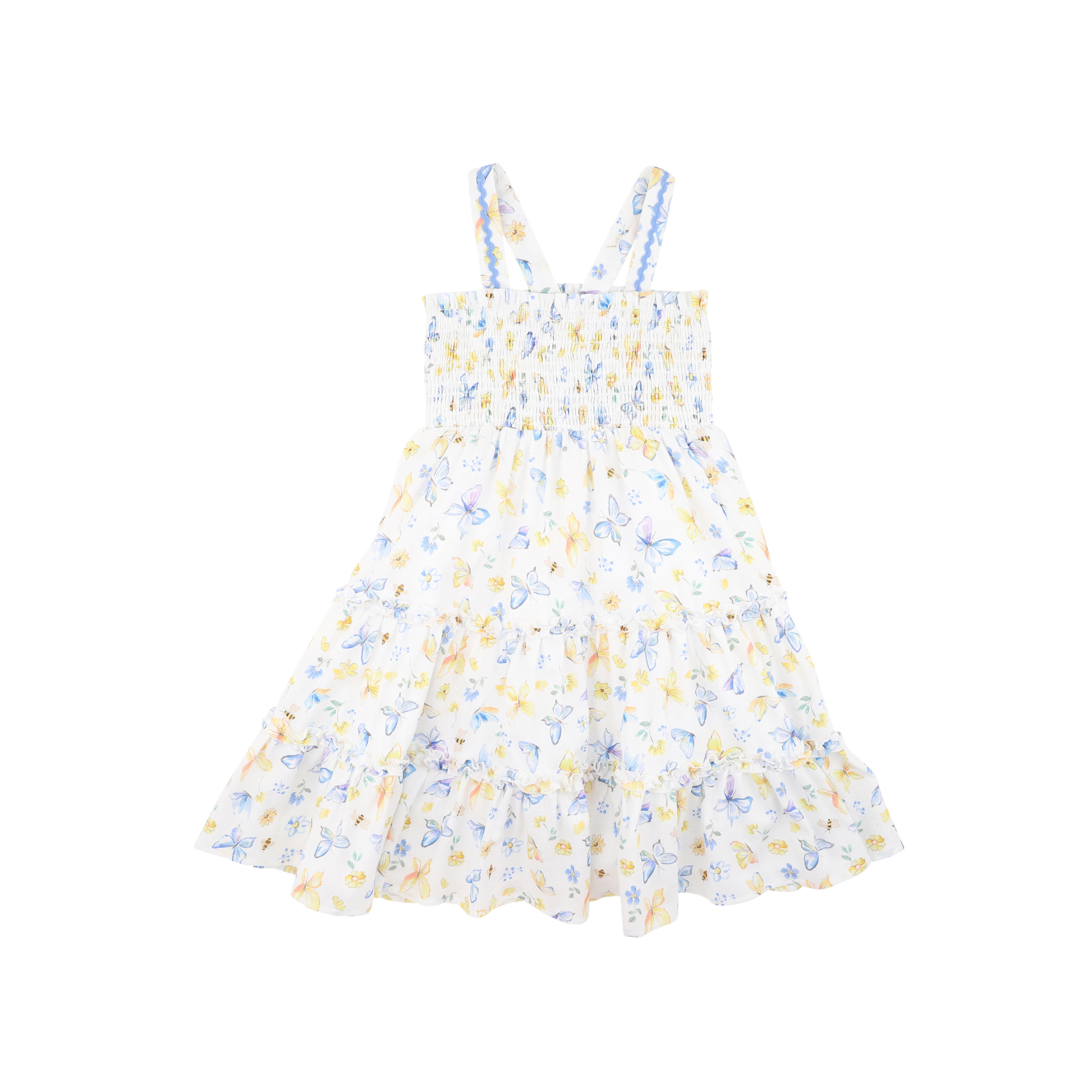 Bébé Libby Tiered Butterfly Dress - Butterfly Print