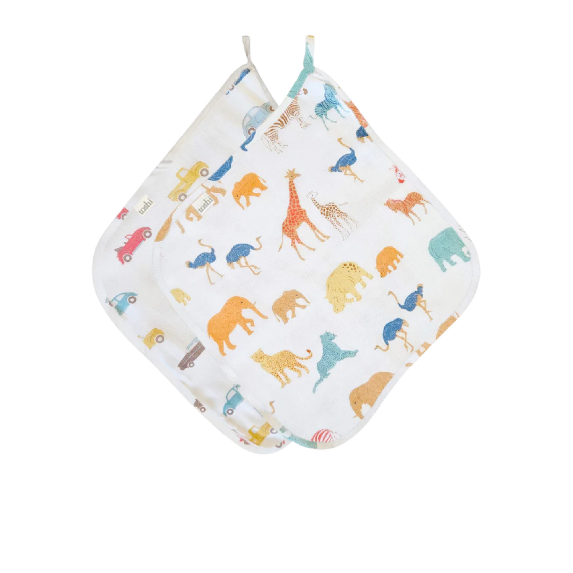 Toshi Baby Washcloth Muslin-2pcs - Congo Dawn