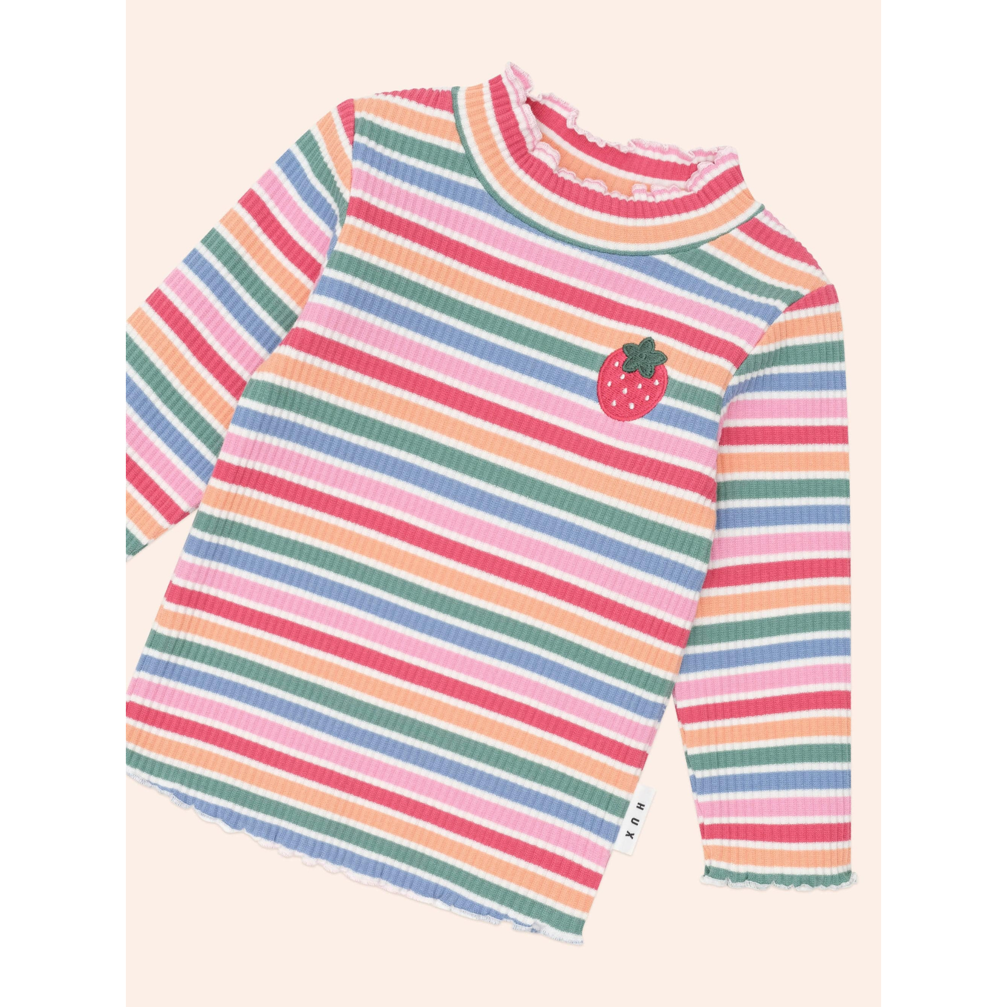 Huxbaby Tutti Frutti Stripe Rib Skivvy